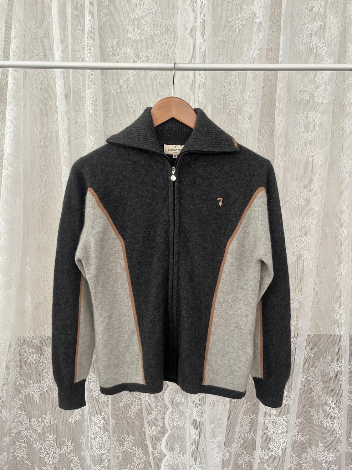 95) 트루사르디 골프 캐시미어 니트 집업 그레이 상품이미지1