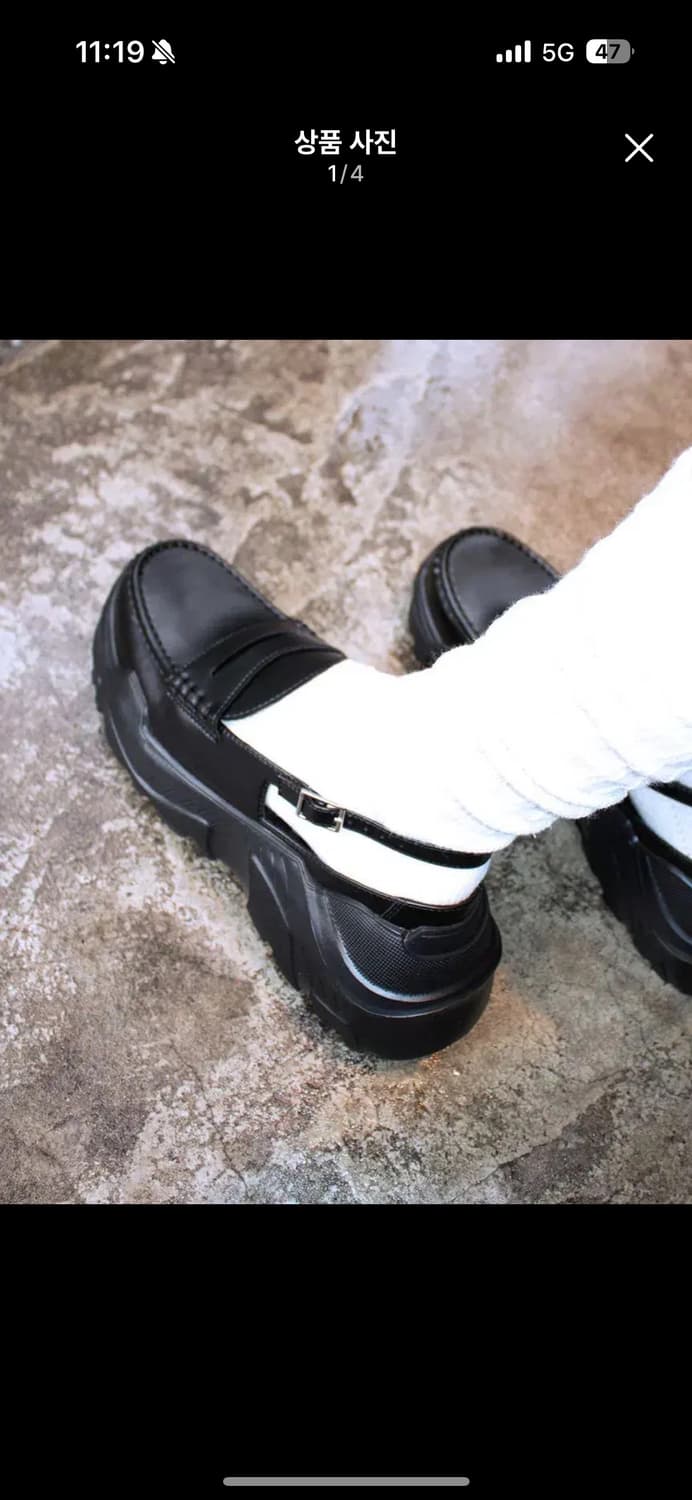 아키코아오키 데미 폭스 레더 블랙 37(240-245)  상품이미지3