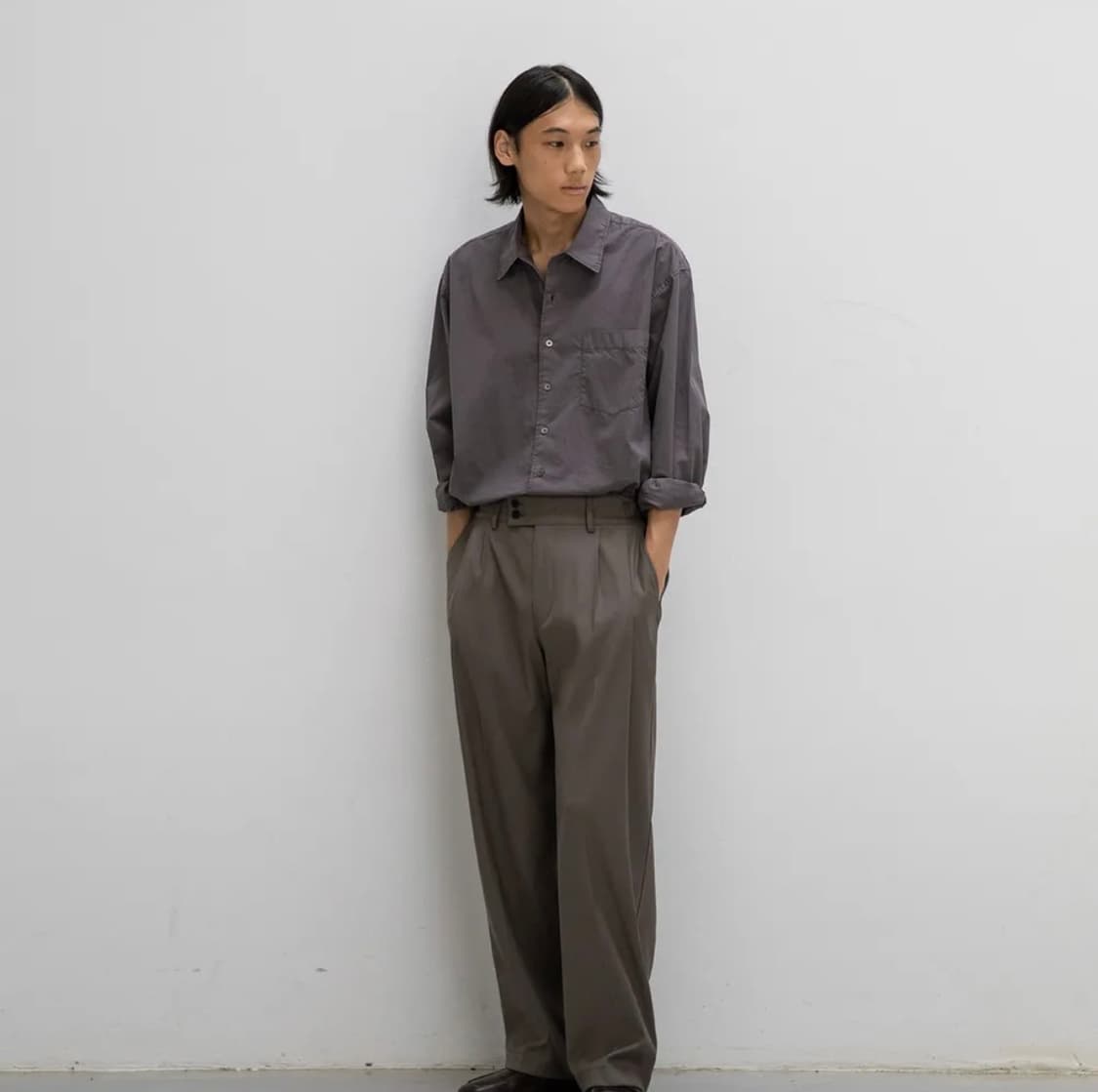 [3회착,02] 23AW 어나더오피스 산티아고 슬랙스 밍크 상품이미지3