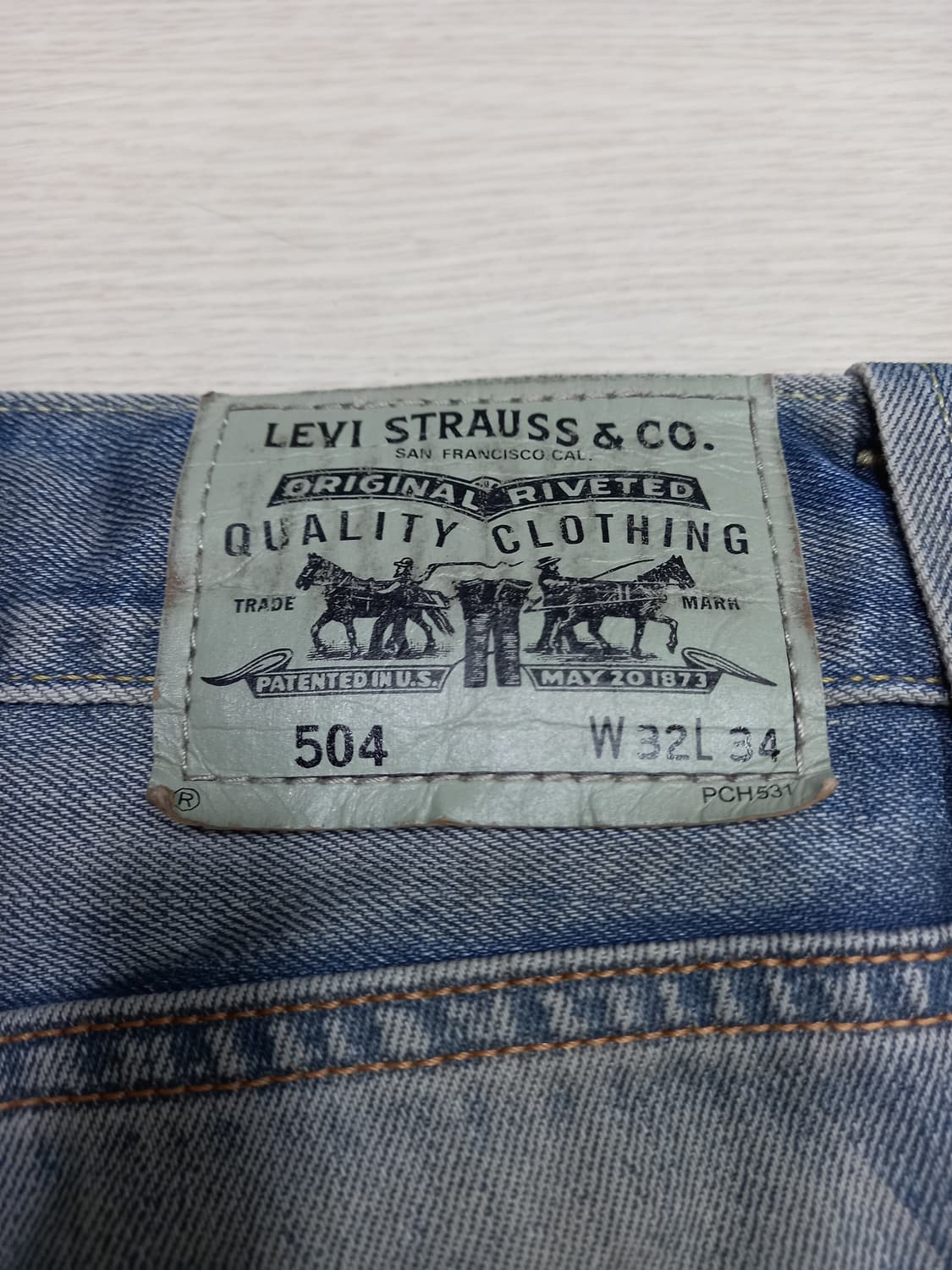 32 리바이스504 워싱 일자진 32-344 상품이미지5