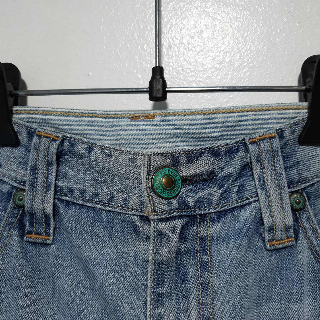 리바이스 PCL16B 연청 부츠컷 위스커 워싱 데님 팬츠 진 (34인치) 상품이미지5