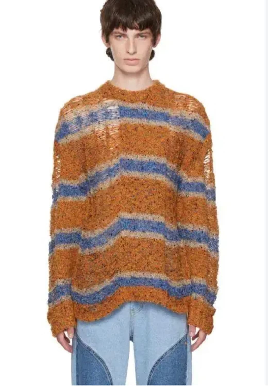 [L]앤더슨벨 보스니아 데미지 스트라이프 니트 상품이미지2