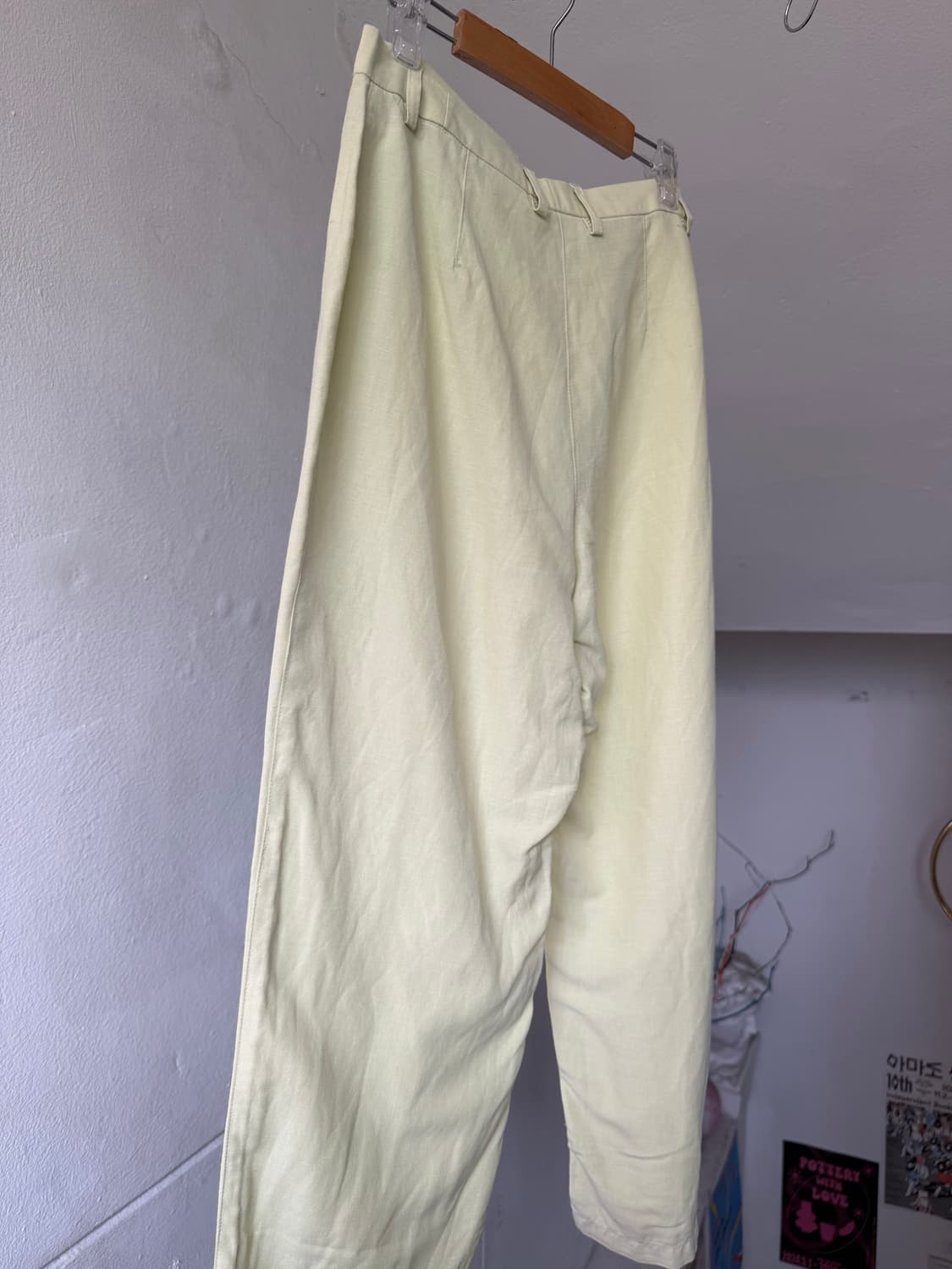 리넨 레몬그라스 컬러 스트레이트핏 팬츠 상품이미지6
