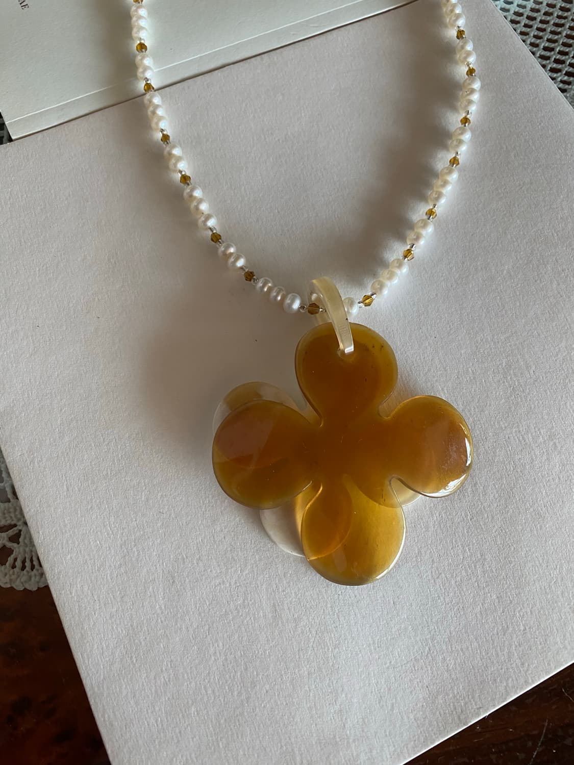 빈티지 플라워 팬던트 목걸이 상품이미지2