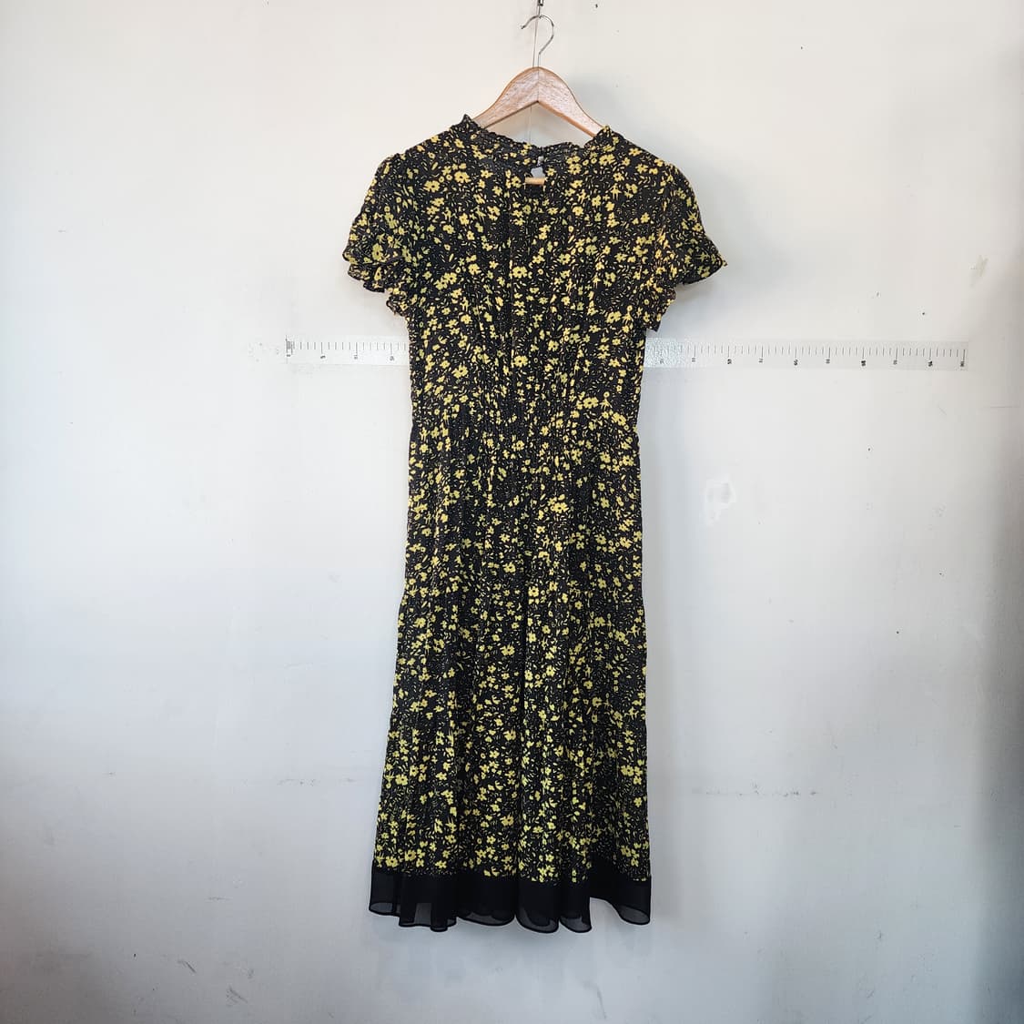 수입 쟈딕디자인 블랙 실크 꽃무늬 롱 원피스 상품이미지3