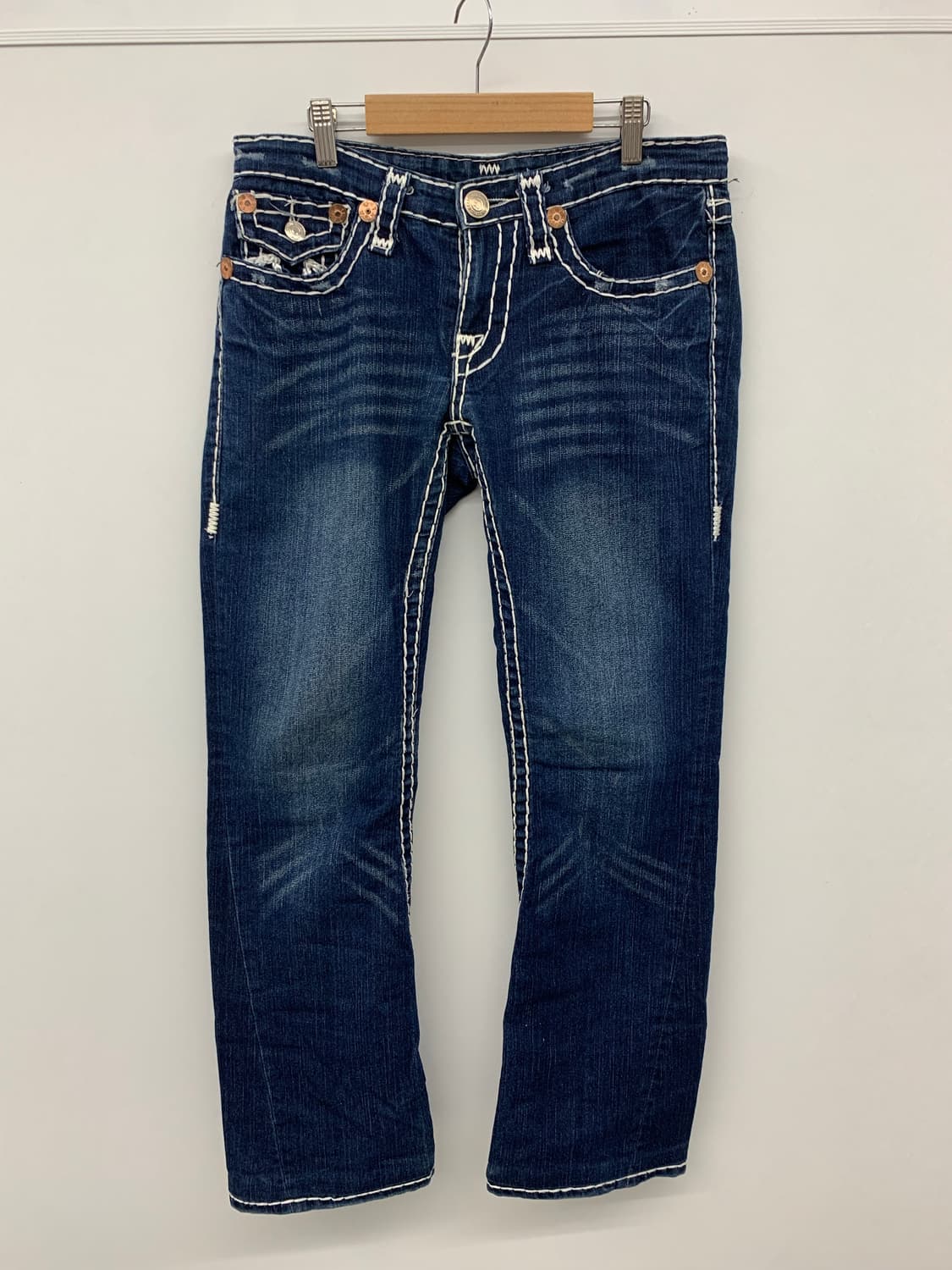 트루릴리젼 진청 화이트 스티치 데님 상품이미지4