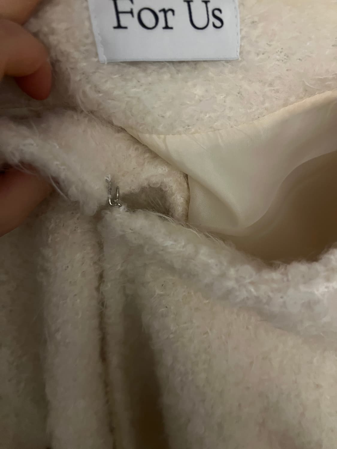 부클 퍼 브이넥 가디건 자켓 상품이미지3