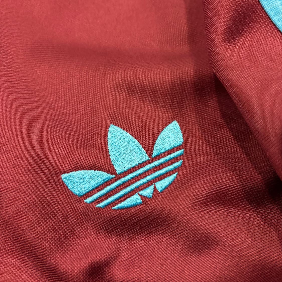 [90] 13s 아디다스 파이어버드 삼선 트랙탑 버건디/블루 B534 상품이미지4