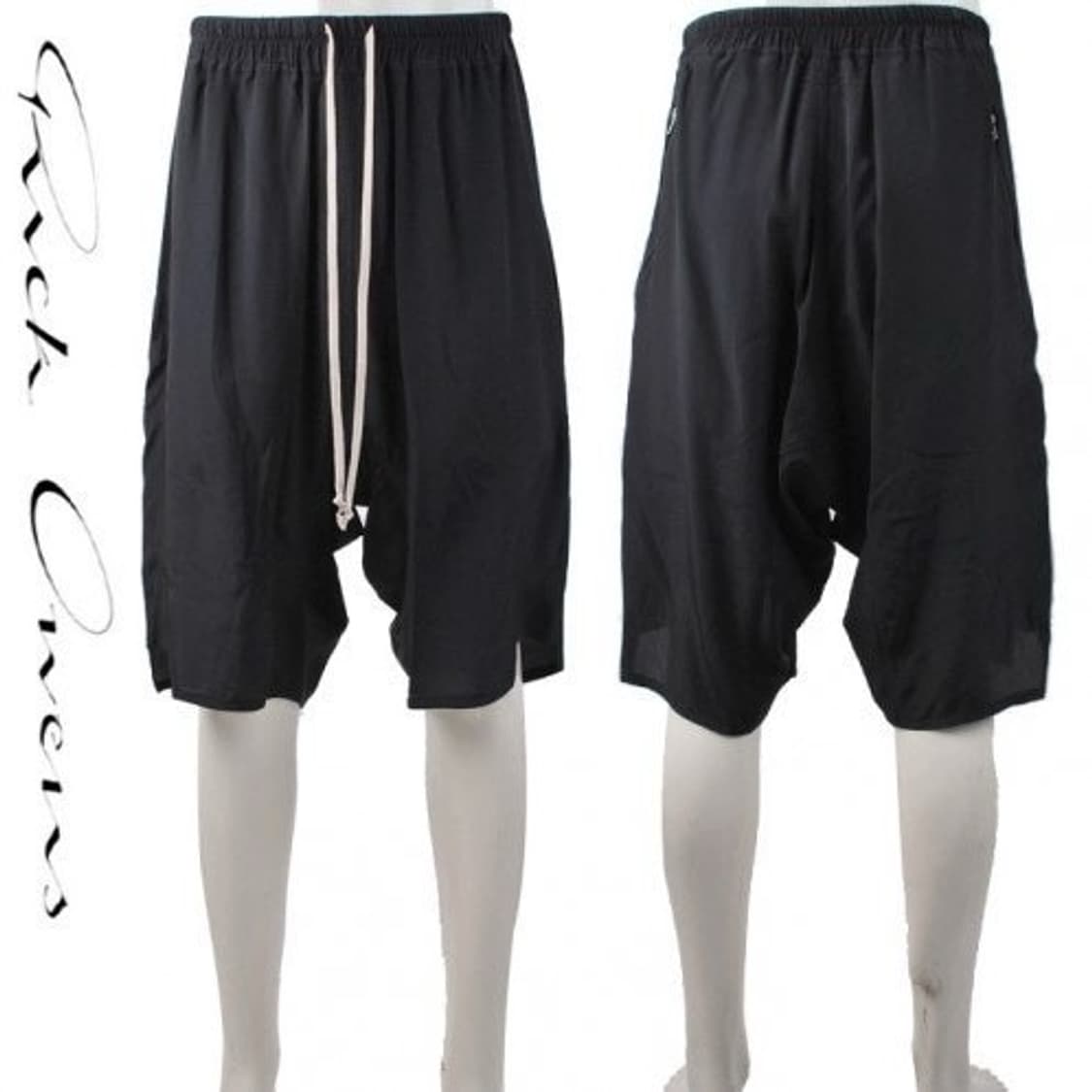 릭오웬스 17SS "WALRUS" BASKET SWINGER 쇼츠 블랙 상품이미지9