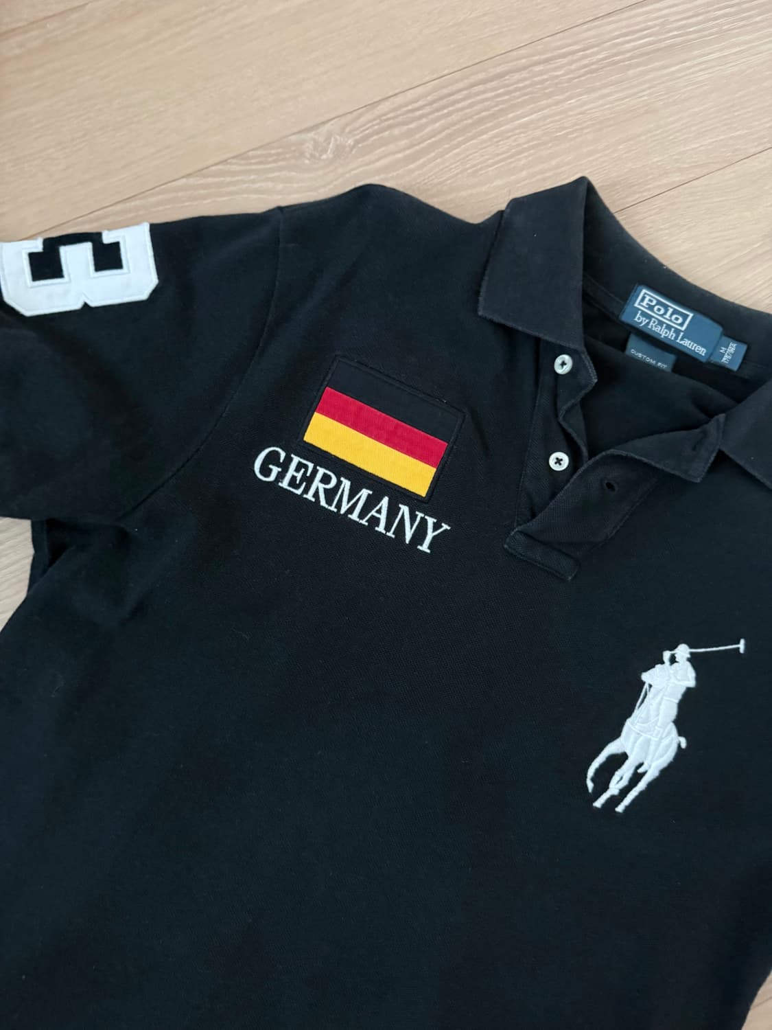 폴로 랄프로렌 치프키프 독일 빅포니 로고 반팔 카 라티 블랙 상품이미지2