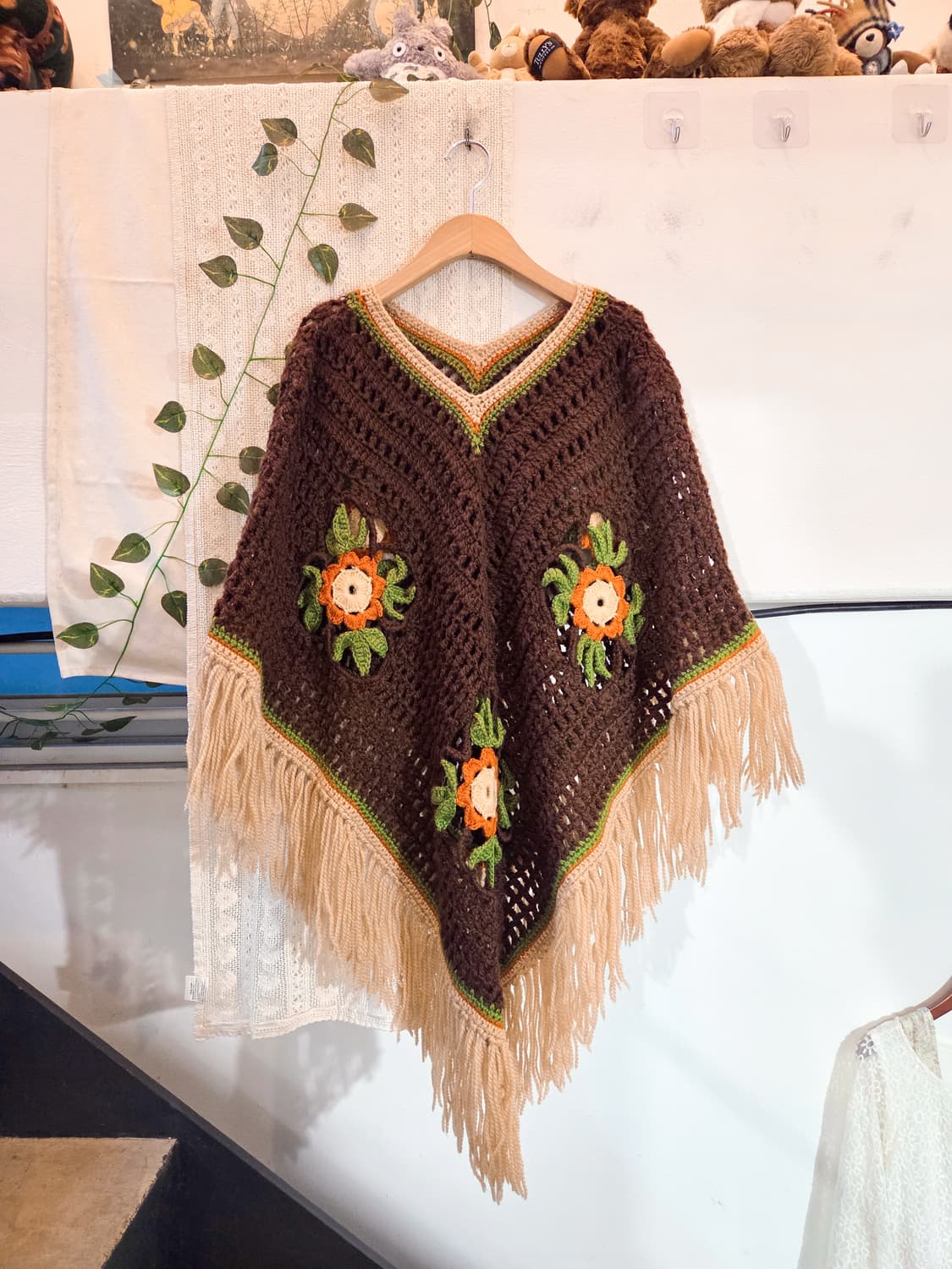 히피 에스닉 판쵸 니트 상품이미지1