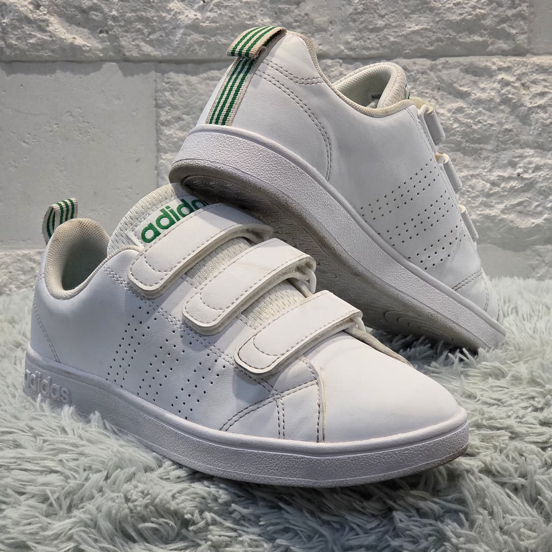 7w-12:아디다스 VS 어드밴티지 클린 벨크로 화이트23cm-상태굿 상품이미지4