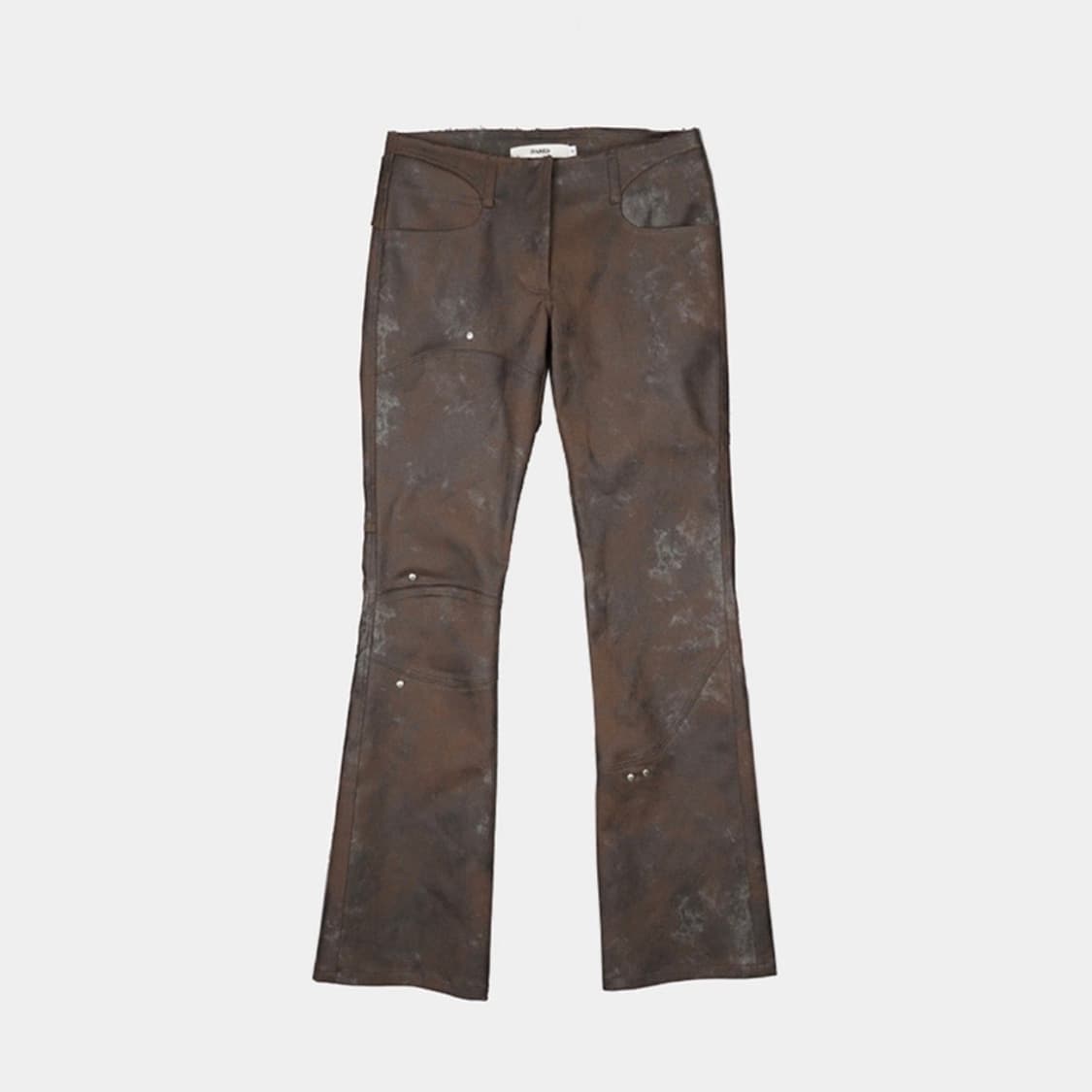 LOW WAIST ASYMMETRY LINE FLARE PANTS 상품이미지1