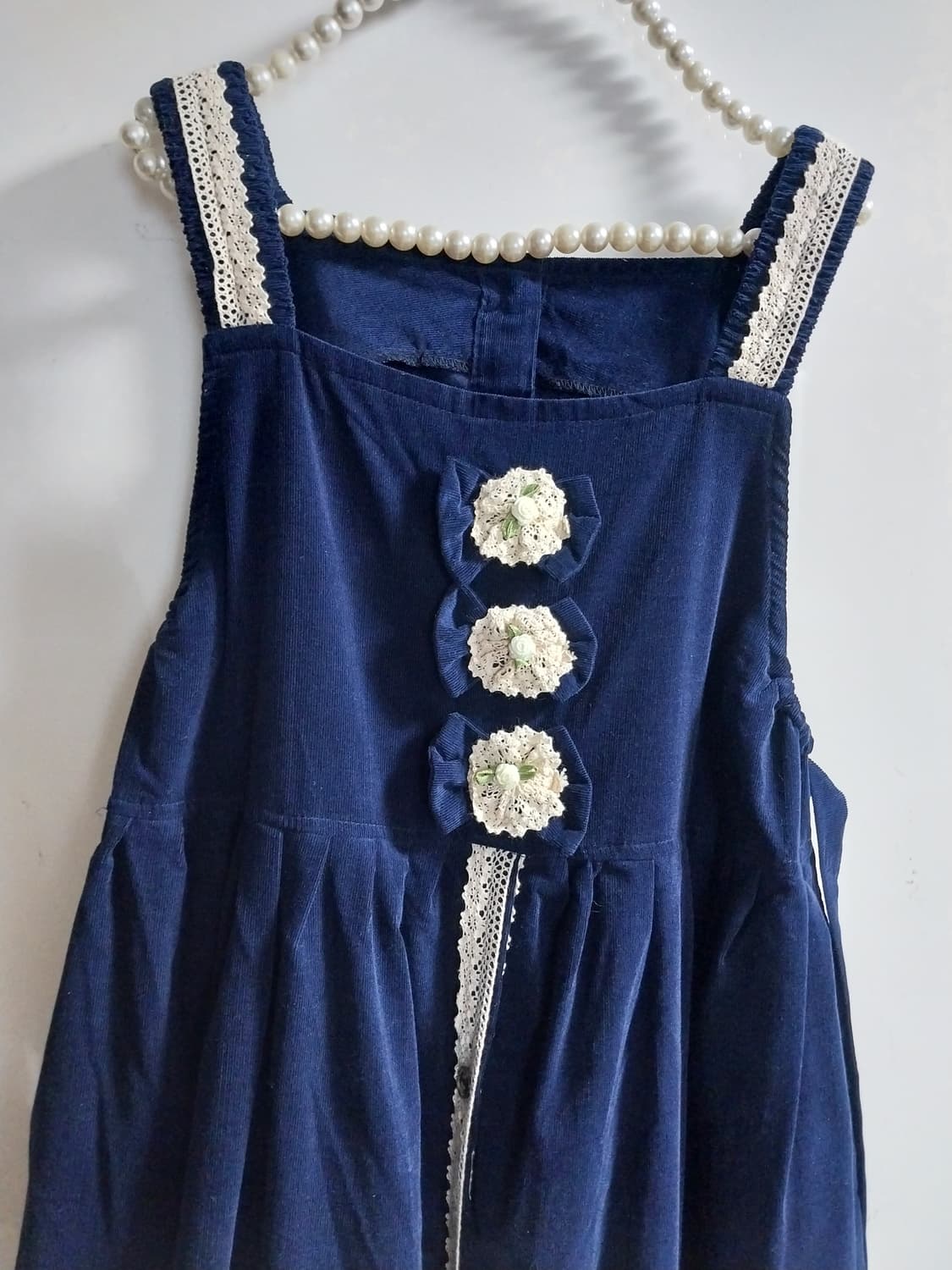 여성스런 코사지 레이스 원피스 상품이미지2