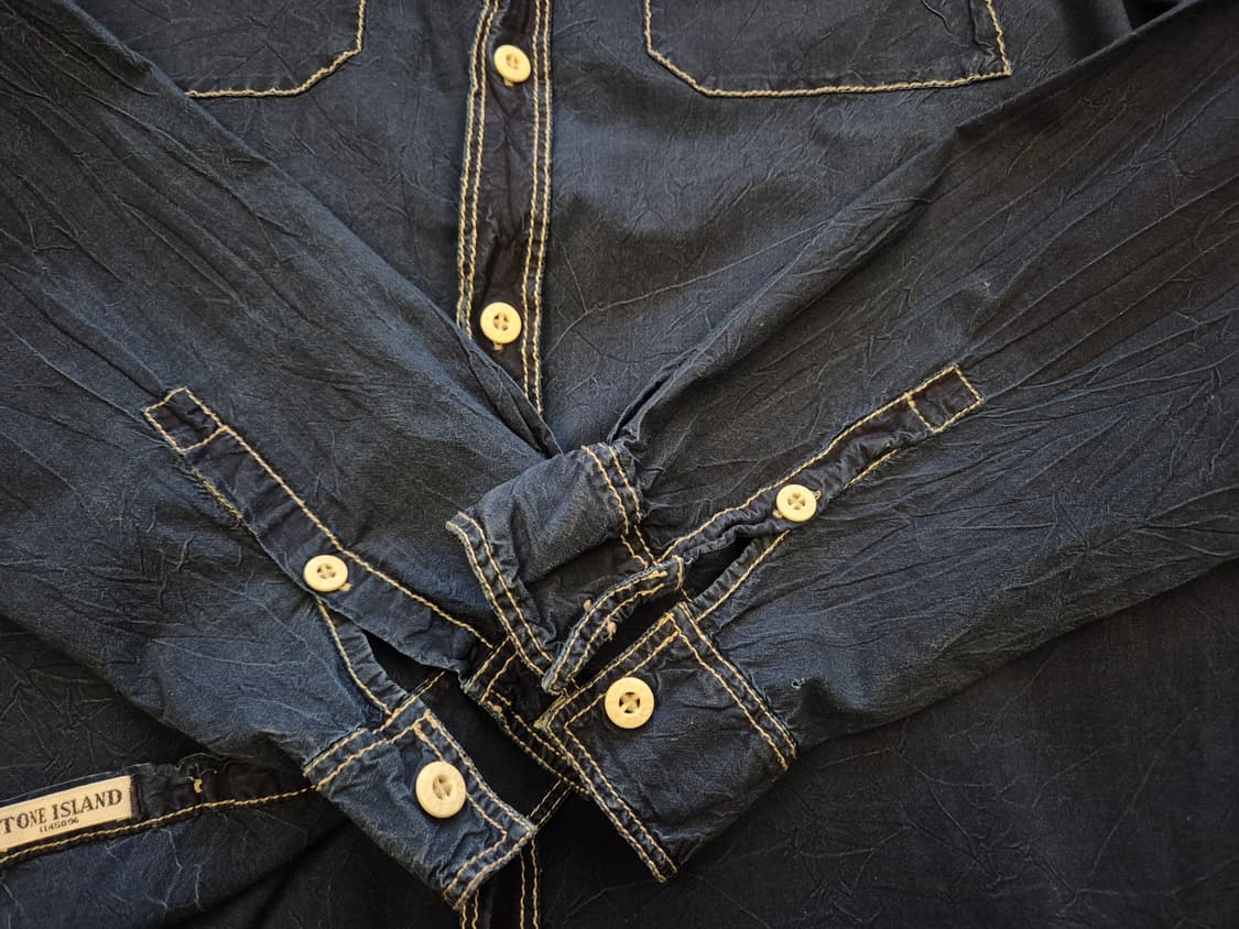 00s STONE ISLAND stitching 셔츠 상품이미지3