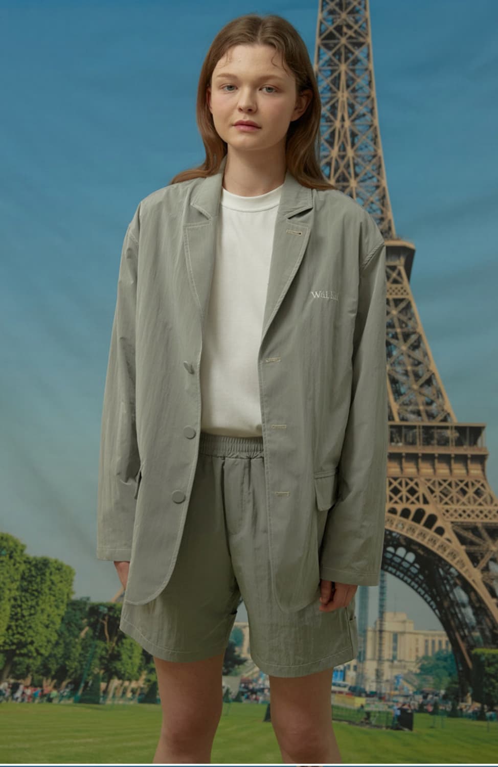 와이케이(WAIKEI)스티치 나일론 블레이저 상품이미지3