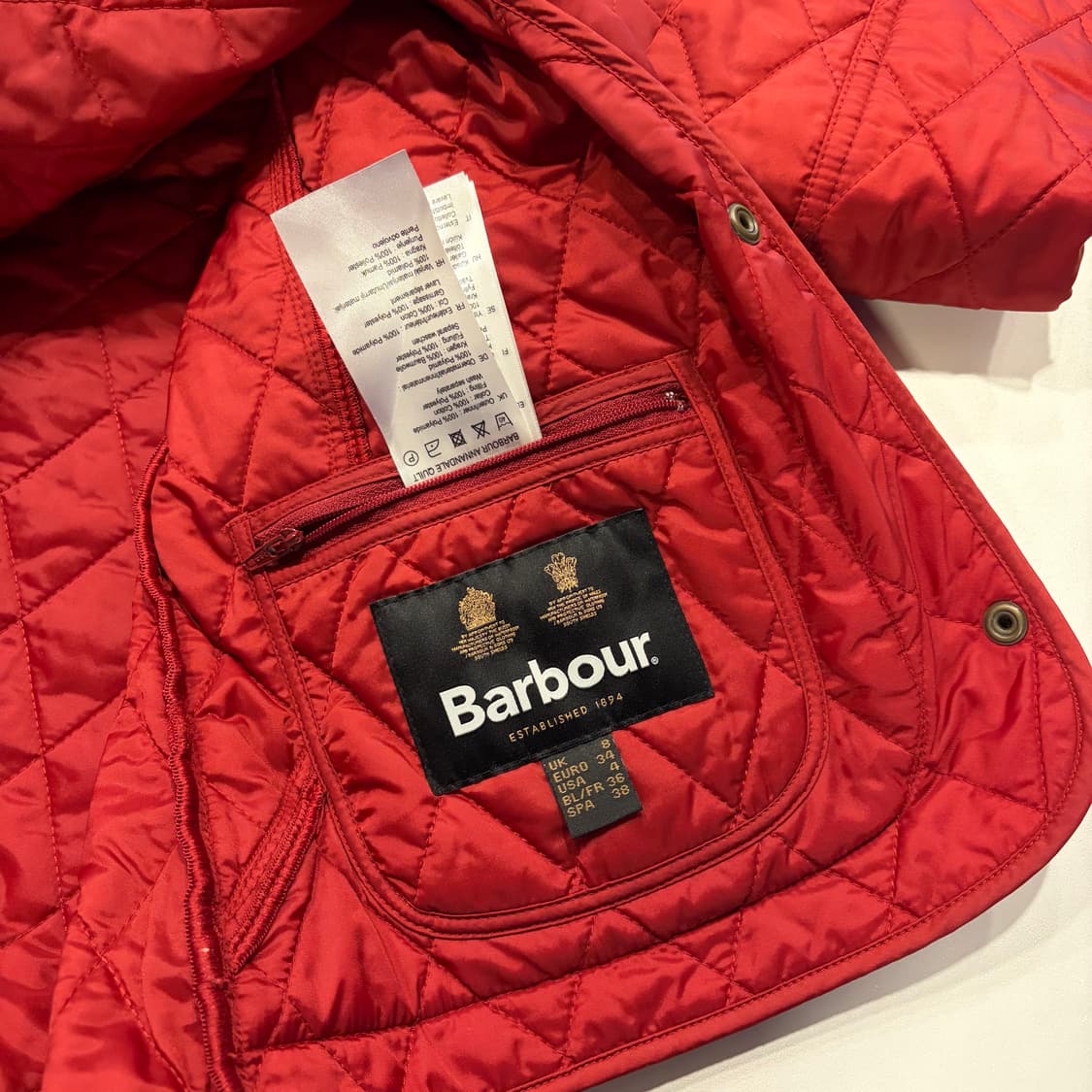 [4] 바버 아난데일 퀼팅 자켓 레드 C525 상품이미지8