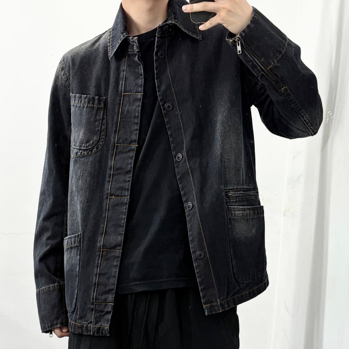 Fuck Jeans 흑청 데님 자켓 상품이미지1