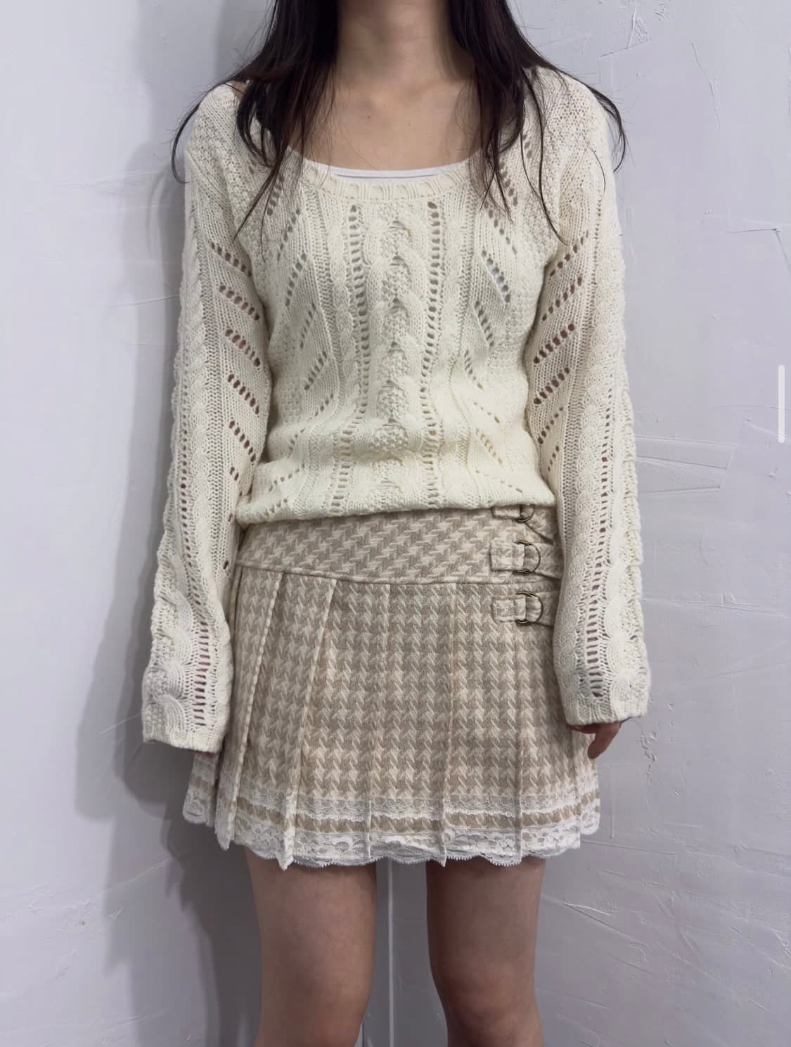 빈티지 U넥 니트 (달천 갸루깔) 상품이미지2