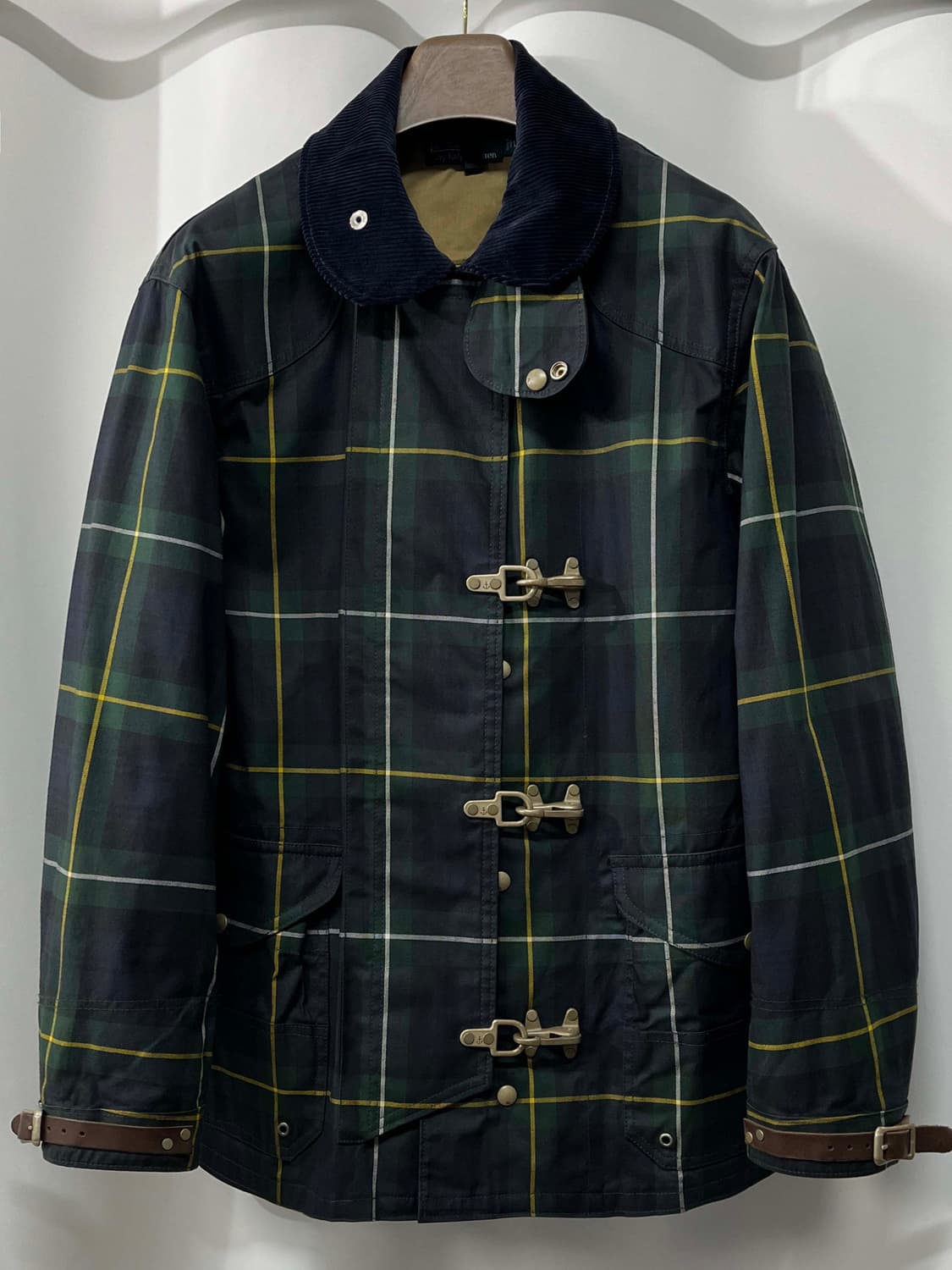 폴로 랄프로렌 왁스드 블랙와치 파이어맨 카코트 자켓 상품이미지1