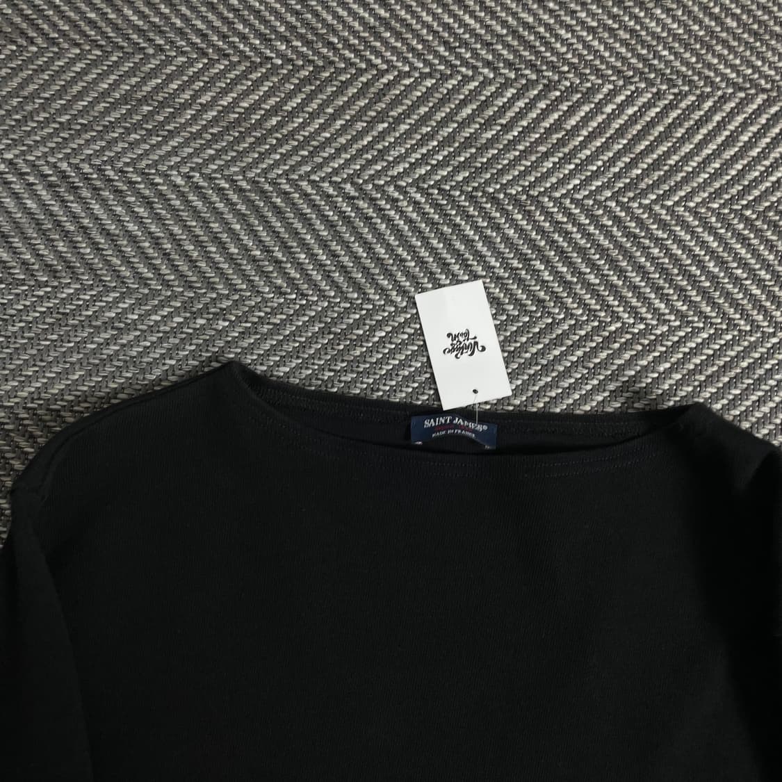 세인트제임스 패치로고 블랙 미니멀 롱슬리브o 3159 상품이미지4