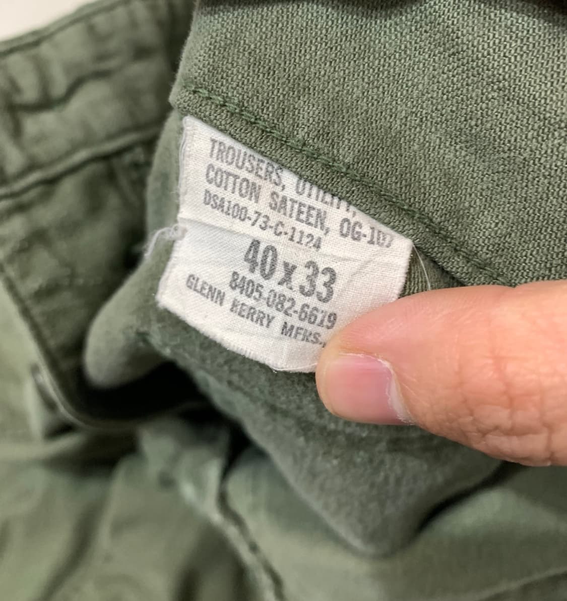 1970s US Army OG107 미군 퍼티그팬츠 40 상품이미지5