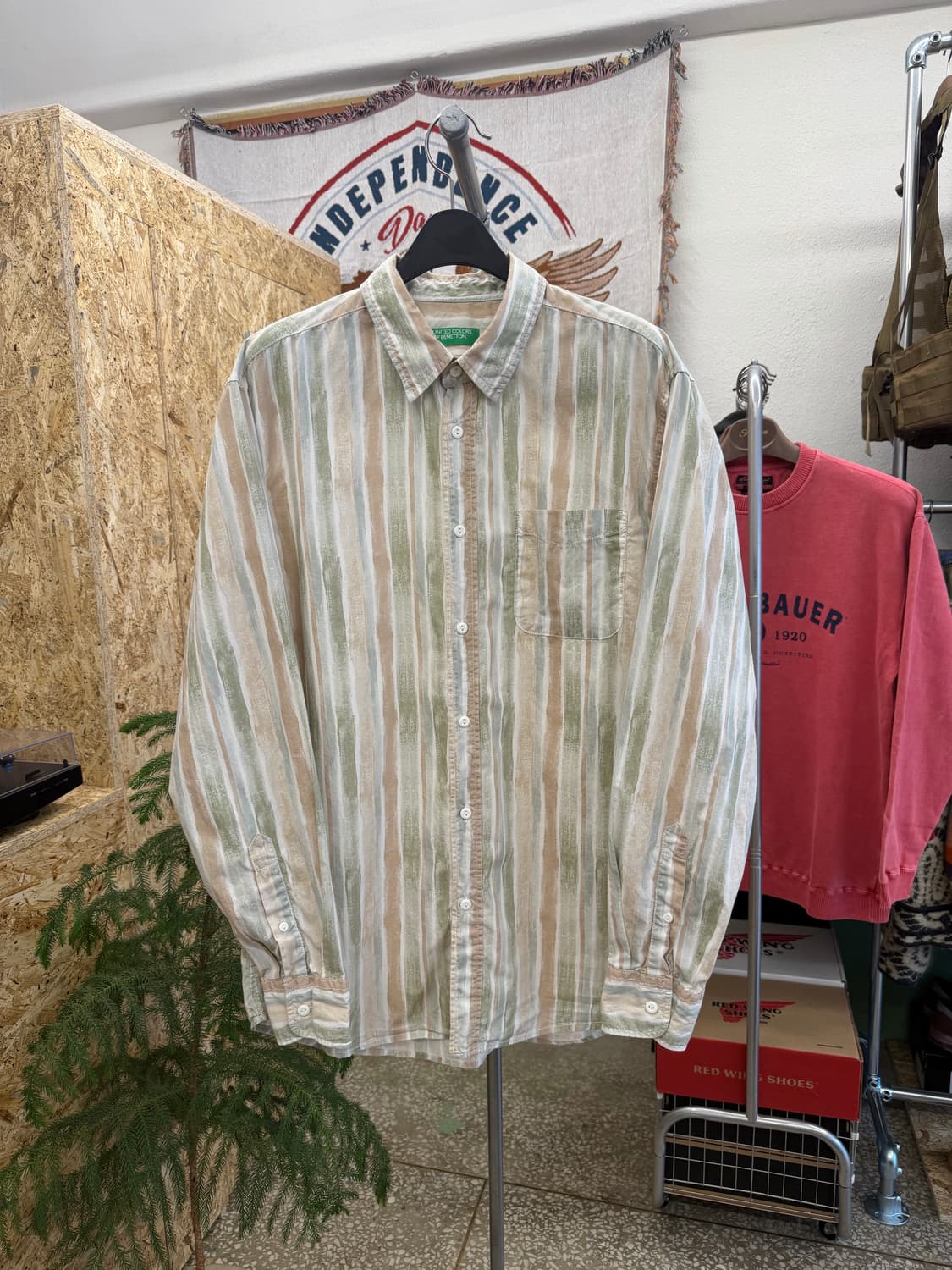 베네통 스트라이프 셔츠 상품이미지1