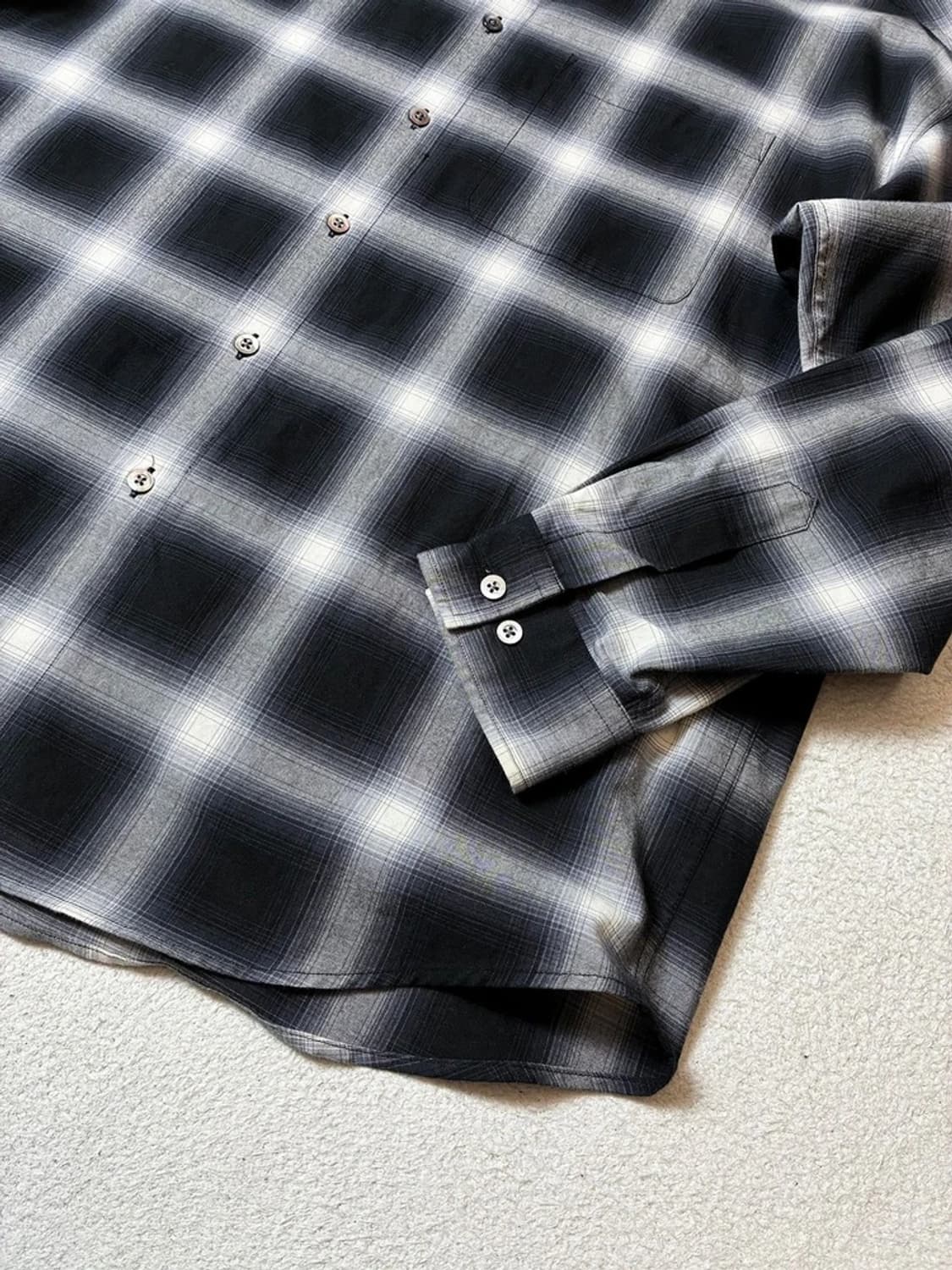 어나더오피스 24ss 릴렉스 옴브레 체크 셔츠 PN7726 상품이미지4