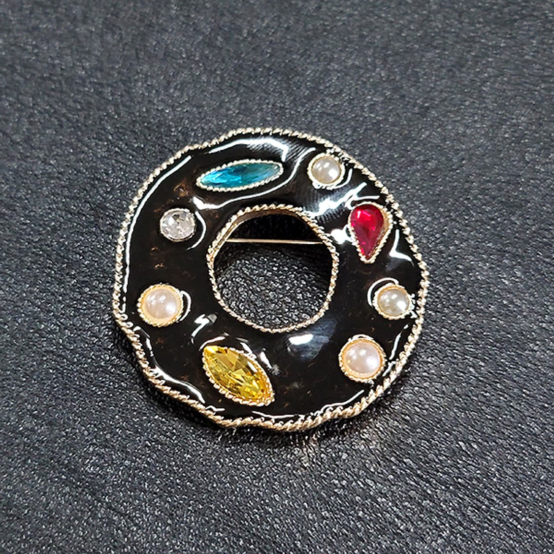 Cosmic Eye 브로치 남자 여자 엔틱 빈티지 명품 블랙홀 눈 보석 상품이미지1