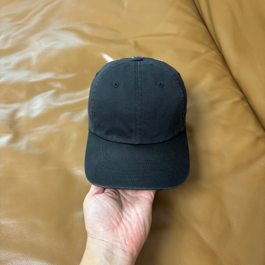 Supreme 슈프림 블랙 6패널 볼캡 모자 (Back Arc Logo) 상품이미지2