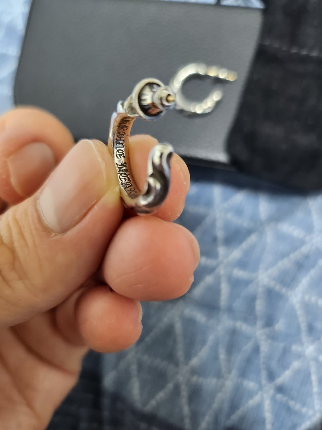 크롬하츠 스크롤후프이어링 한쌍(2ea) 팝니다. 상품이미지3