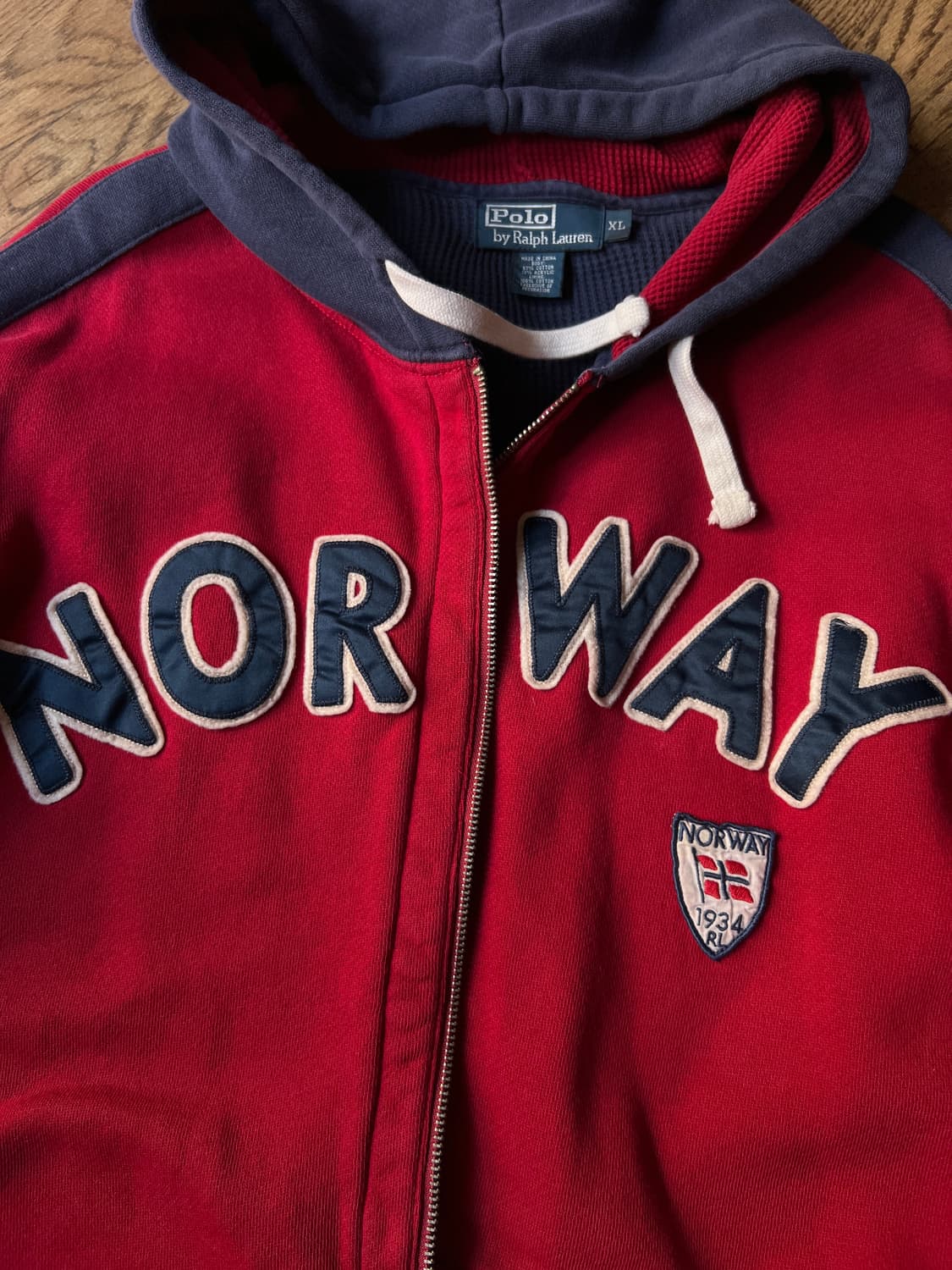 [XL]폴로 랄프로렌 1934 NORWAY OG 써멀 후드집업 상품이미지4