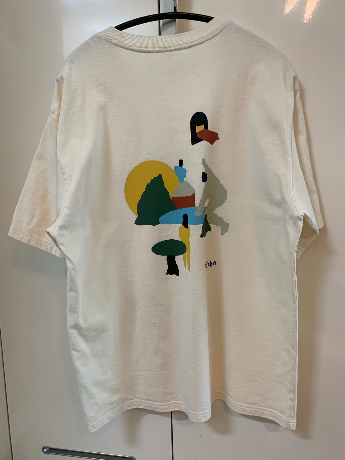 (M) 오존 co 반팔 티셔츠 아이보리 상품이미지1