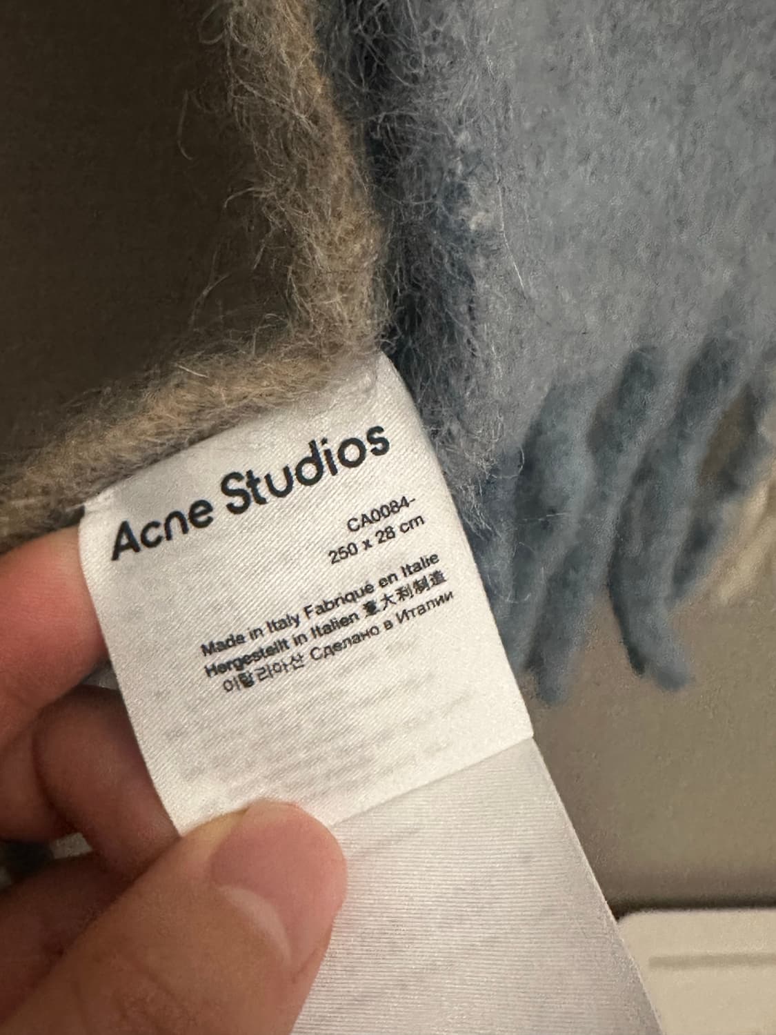 Acne Studios Mohair Check Scarf Pastel B 상품이미지3