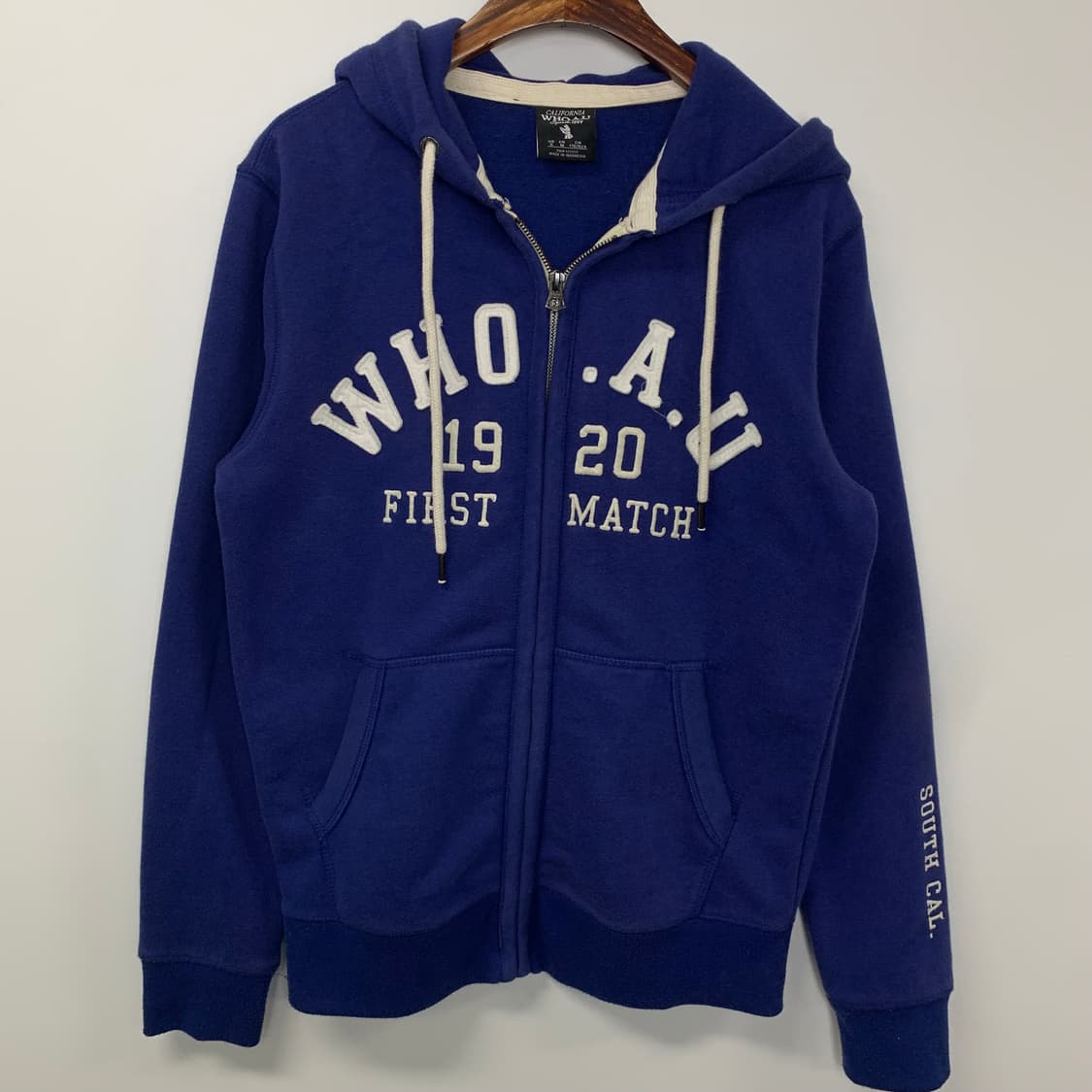 후아유 y2k 와투케 블루 후드집업 상품이미지2