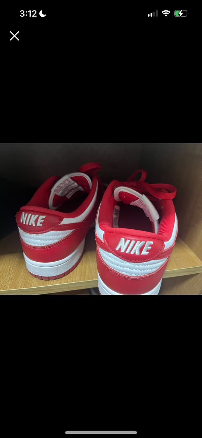 나이키 덩크로우 화이트 앤 유니버시티 레드 사이즈 245 상품이미지4