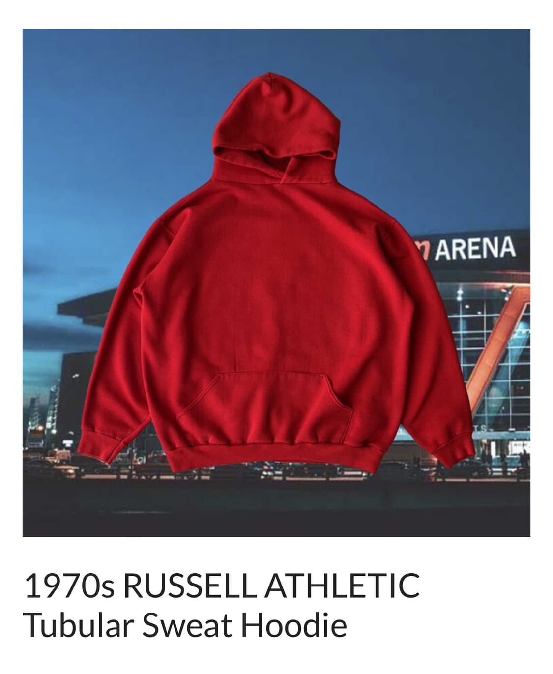 (L) 러셀 1970 s 빈티지 듀블라 후드티 레드 상품이미지1