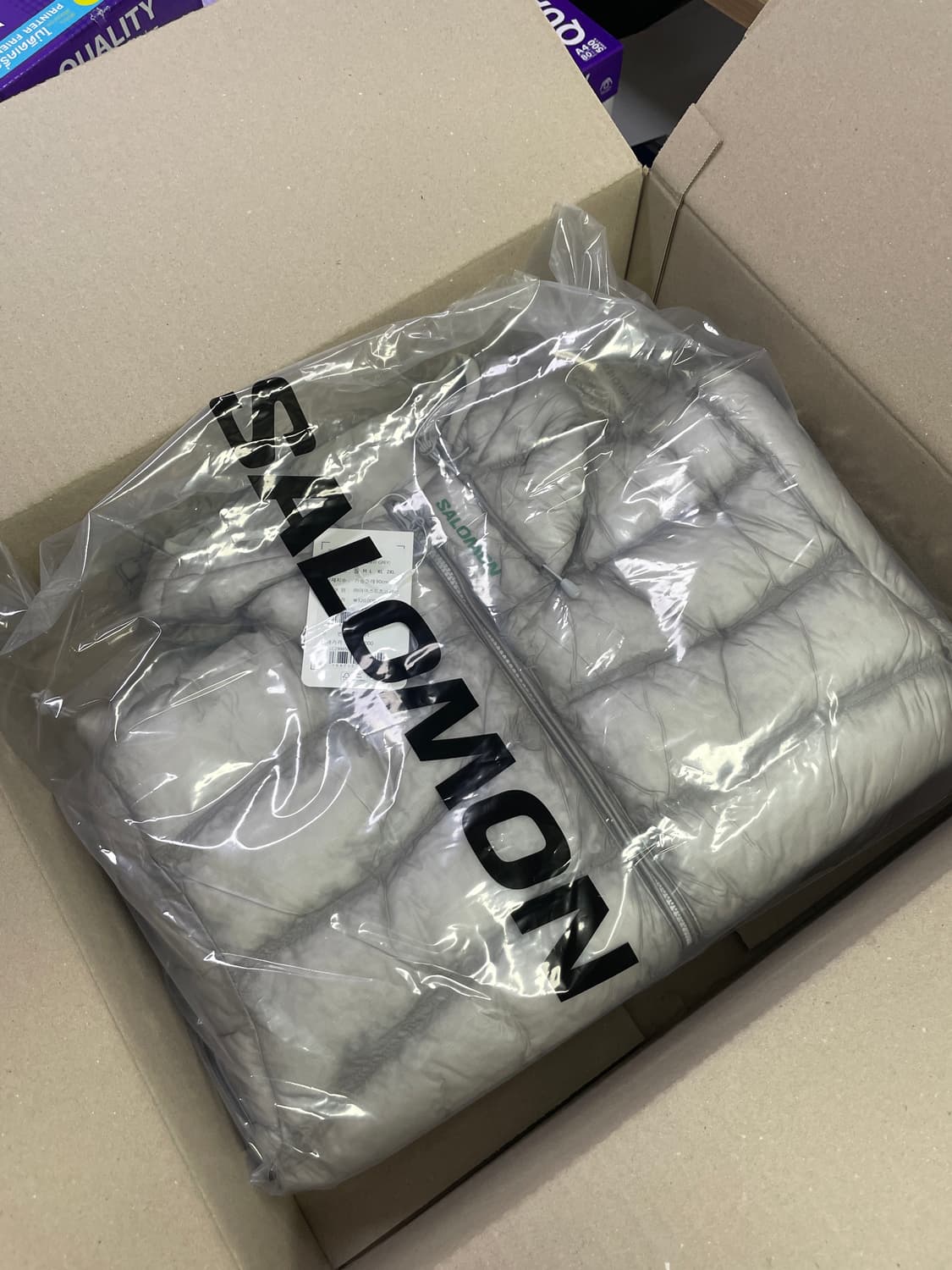 살로몬 UNI 크로스 인슐레이션 자켓 라이트 그레이 새제품 S 상품이미지1