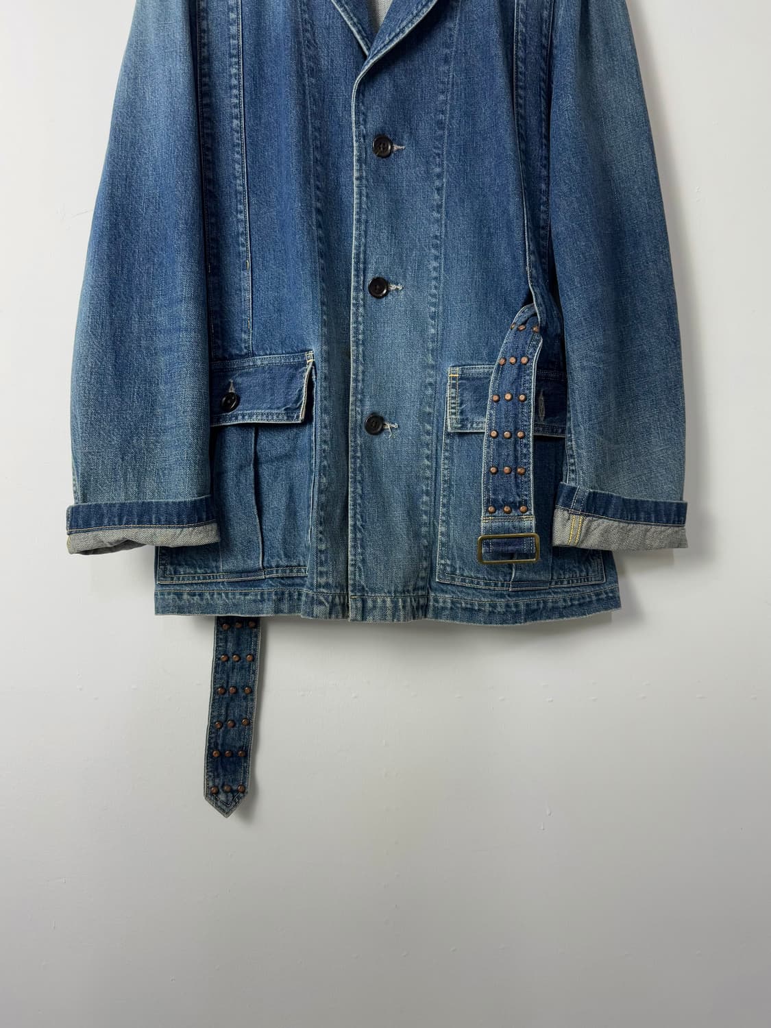 캐피탈 데님 벨티드 초어 자켓 상품이미지2