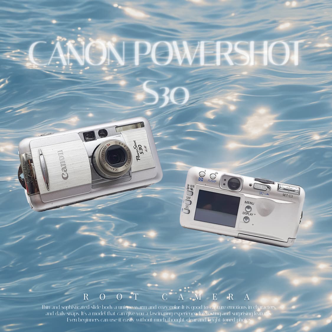 작례⭕️ 캐논 PowerShot 파워샷 S30 스톤 화이트 빈티지 디카  상품이미지1