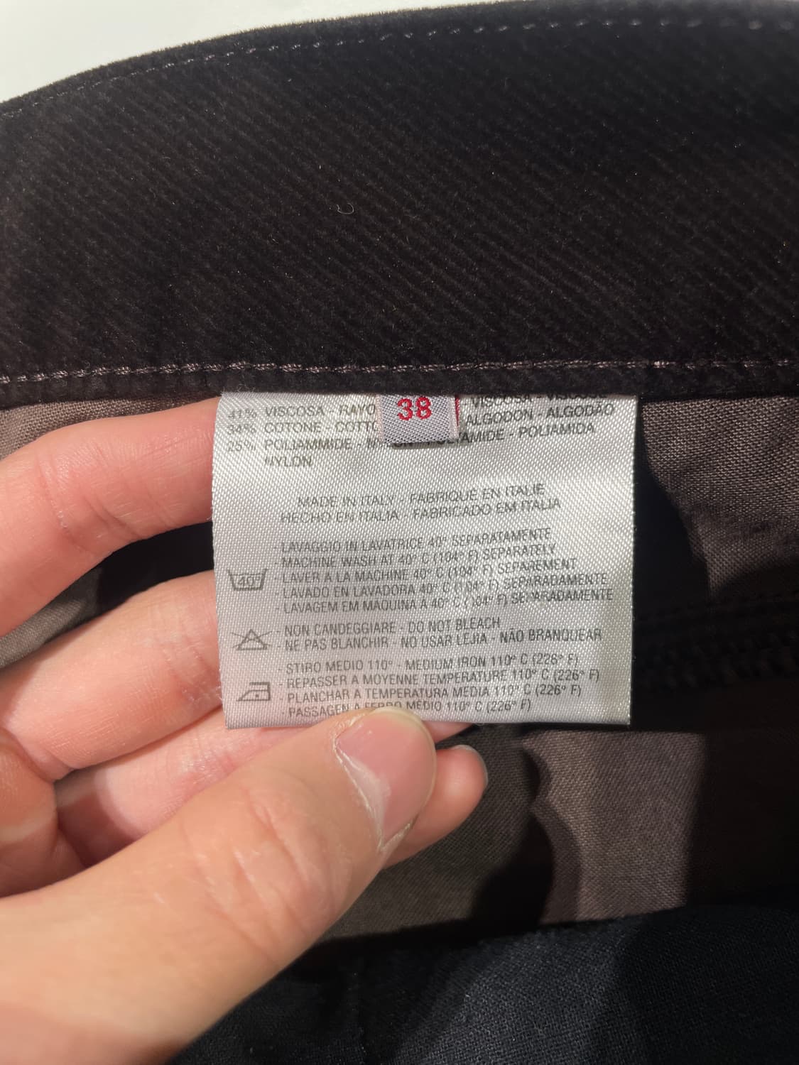 베르사체 클래식 다크 브라운 코듀로이 팬츠 상품이미지8