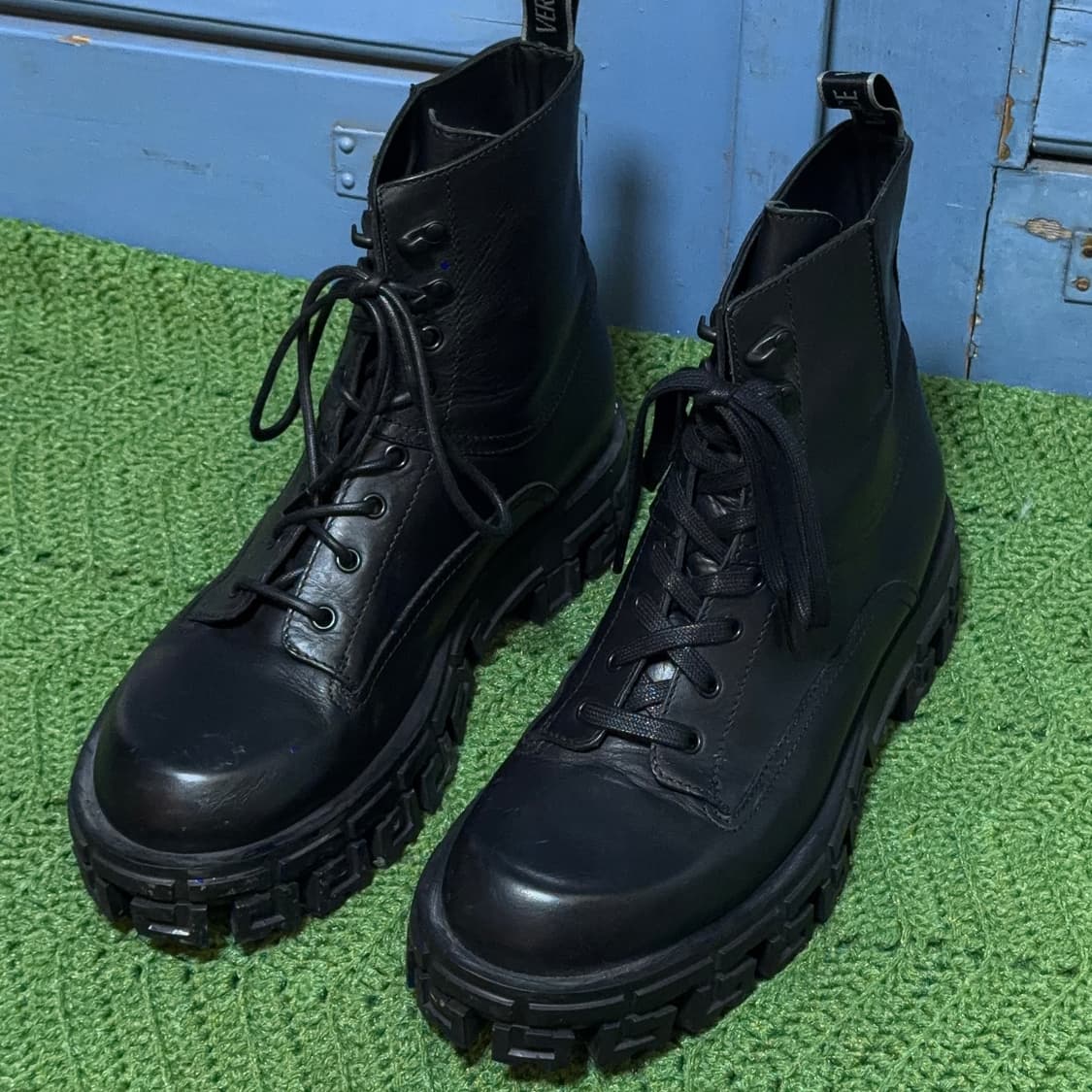 베르사체 그레카 포르티코 레더 부츠 상품이미지4