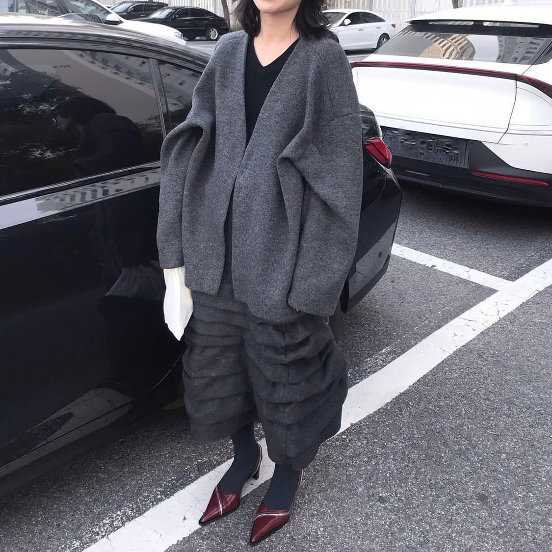 에옹쓰 pinched bold cardigan 상품이미지1