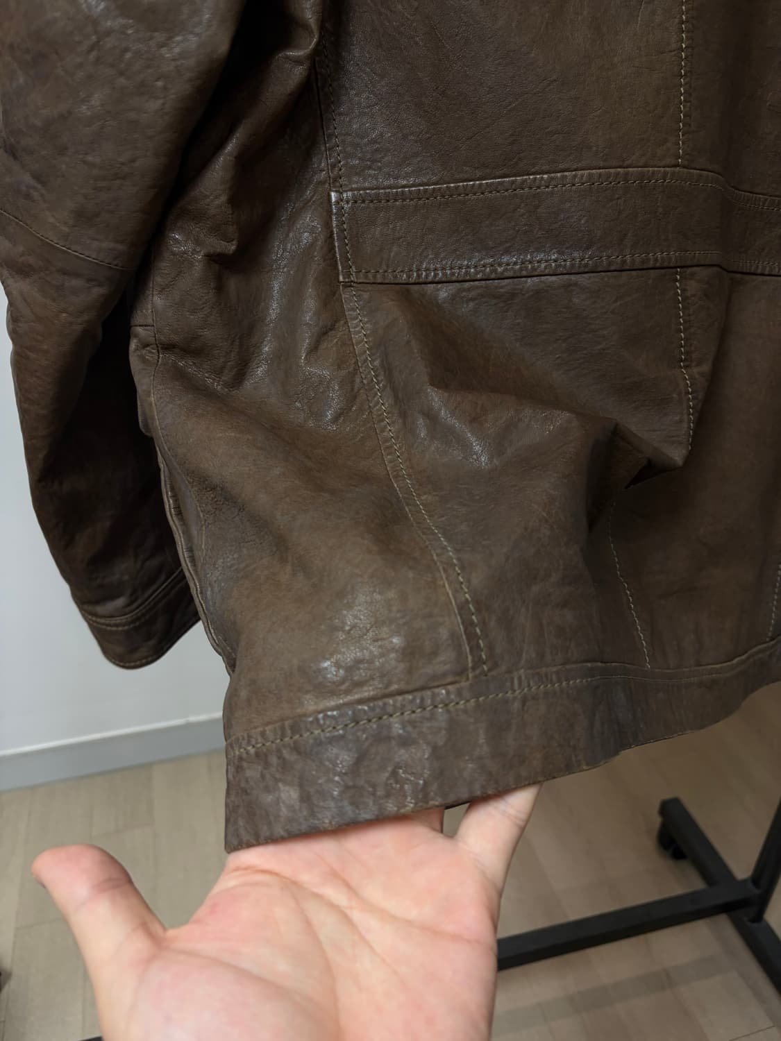 (105) 프랑코 페라로 브라운 양가죽 필드자켓 상품이미지7