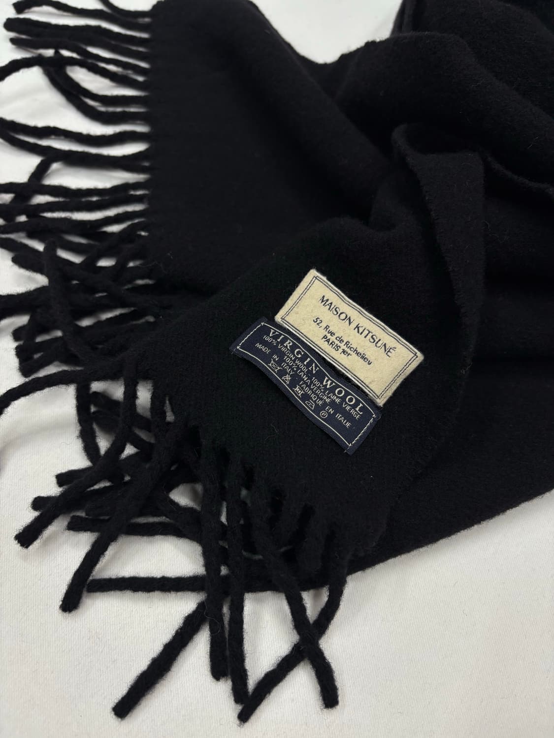 메종키츠네  스몰 폭스 버진 울 머플러 목도리 상품이미지2