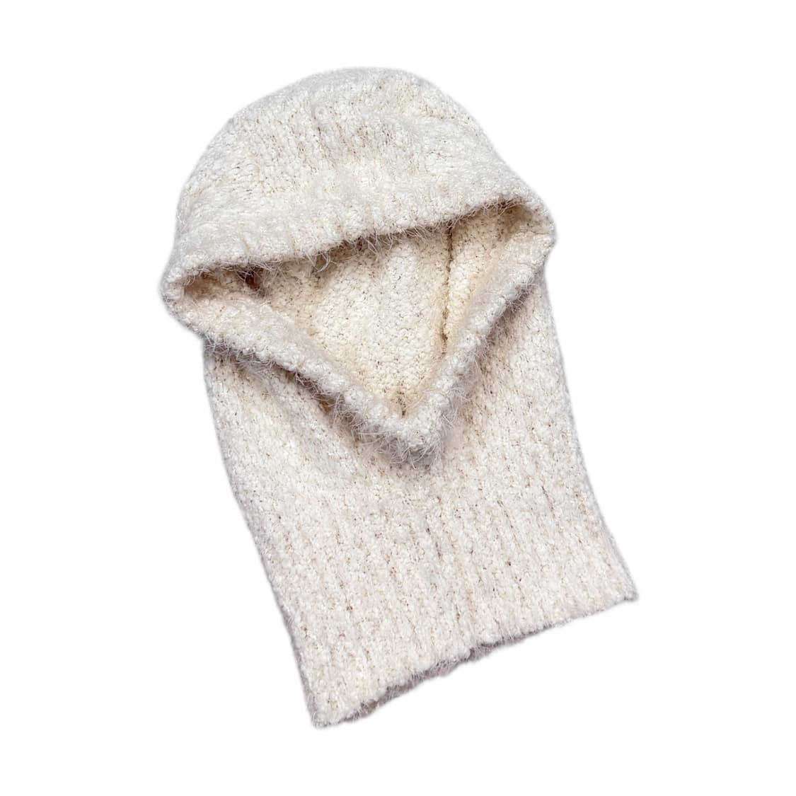 인사일런스 우먼 윈터 부클 바라클라바 모자 아이보리 상품이미지2