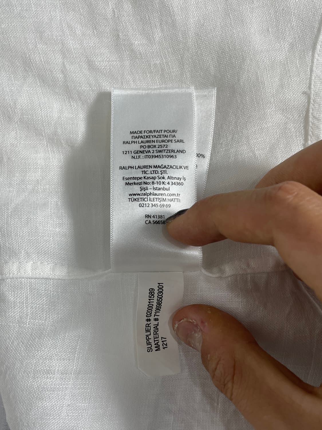 폴로 랄프로렌 화이트 린넨 셔츠 상품이미지3
