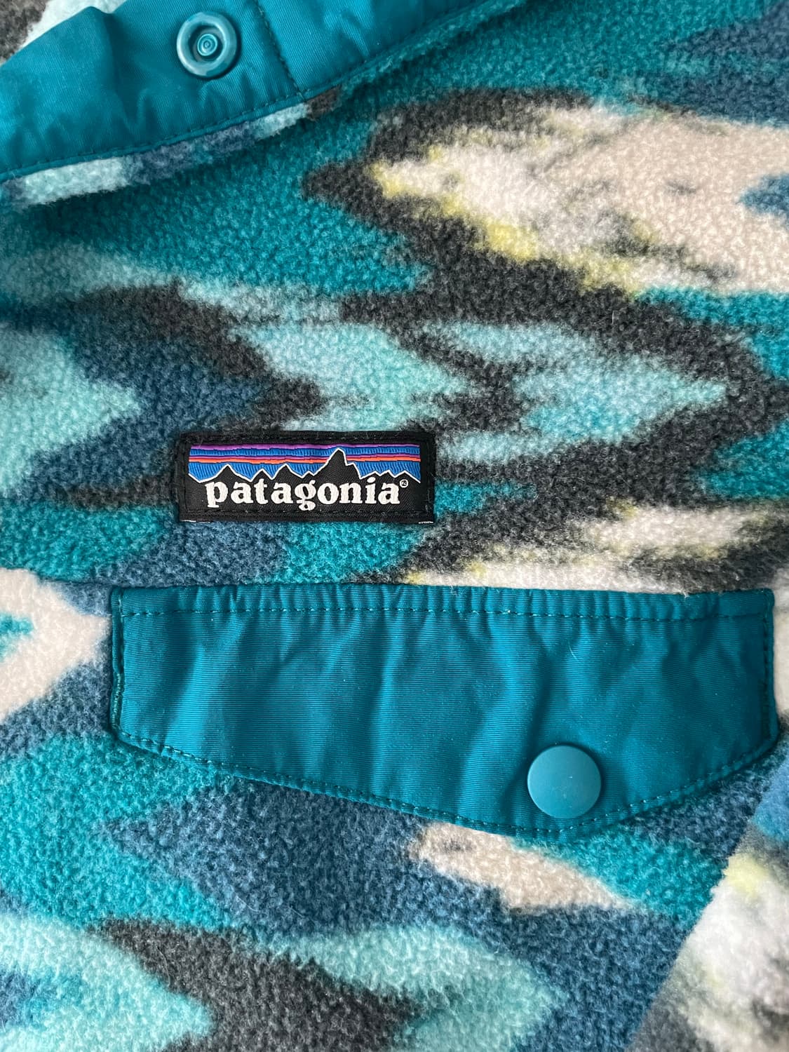 파타고니아 신칠라 블루 터콰이즈 패턴 여성 M 헤비웨이트 상품이미지4