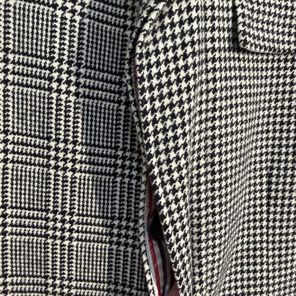 (2) 톰브라운 펀믹스 글렌 하운드투스 RWB 울 코트 상품이미지5