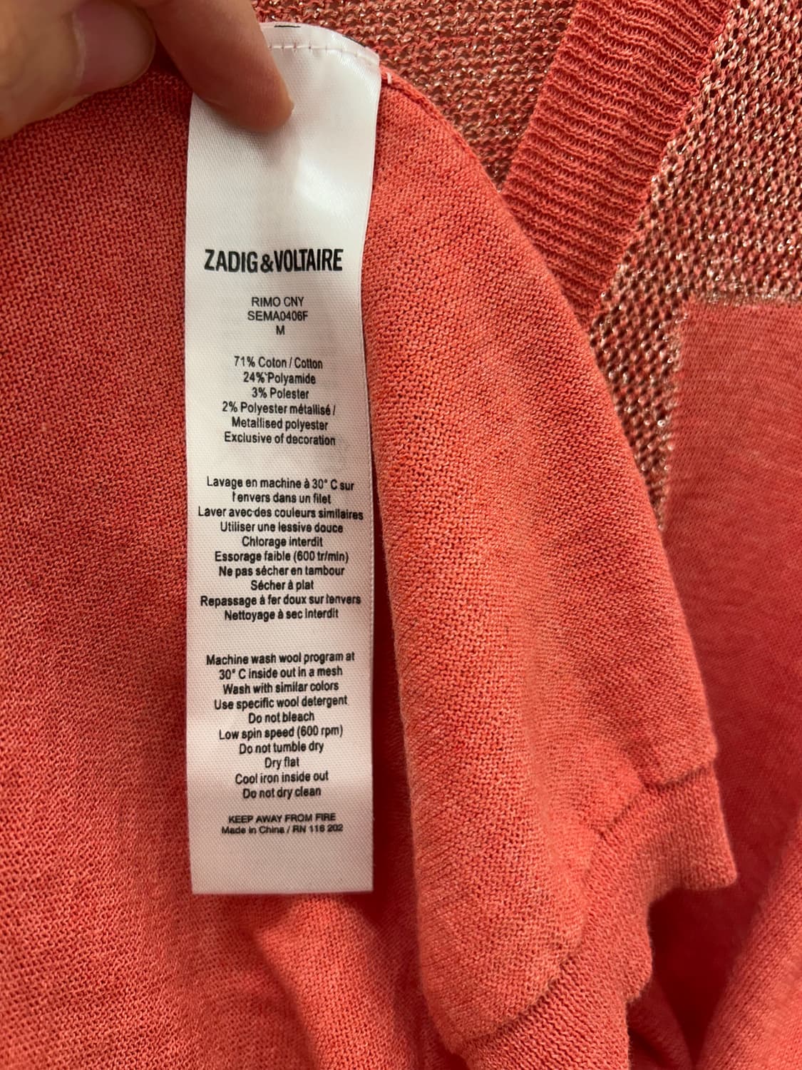 ZADIG & VOLTAIRE 원피스 M 상품이미지4